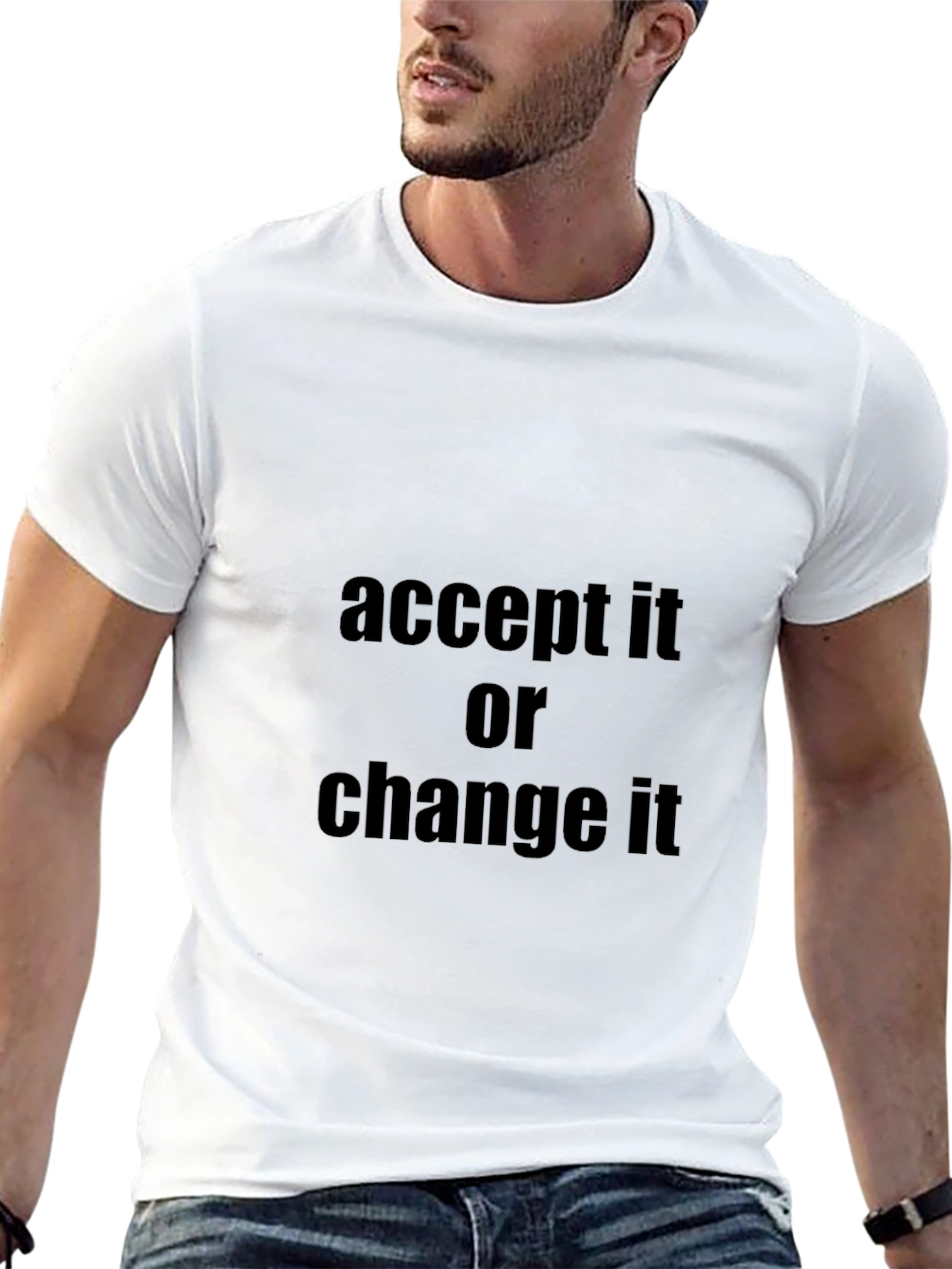 Black Accept It or Change It - Black Graphic Tee view 13
