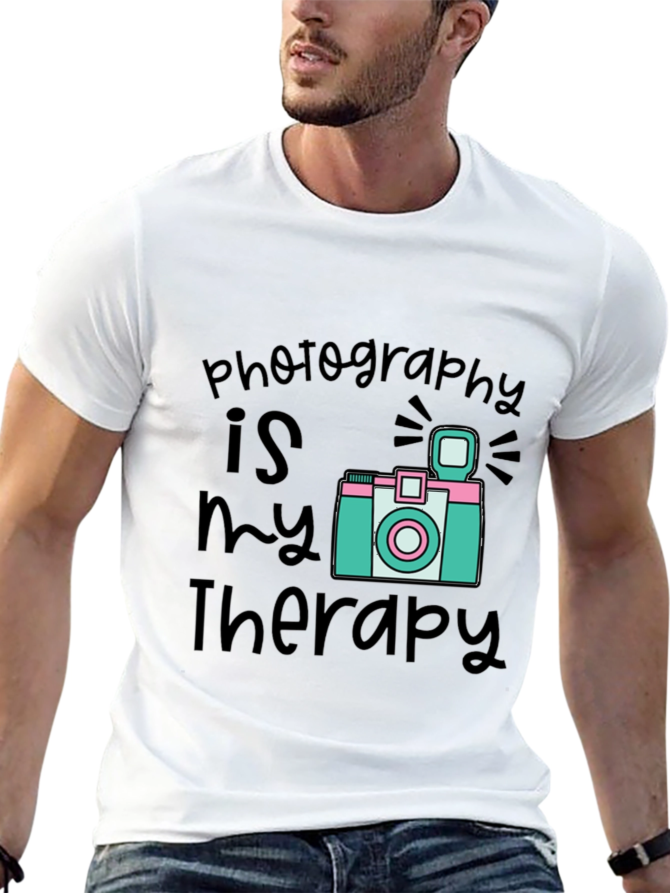 Black Photography is My Therapy Black T-Shirt view 13
