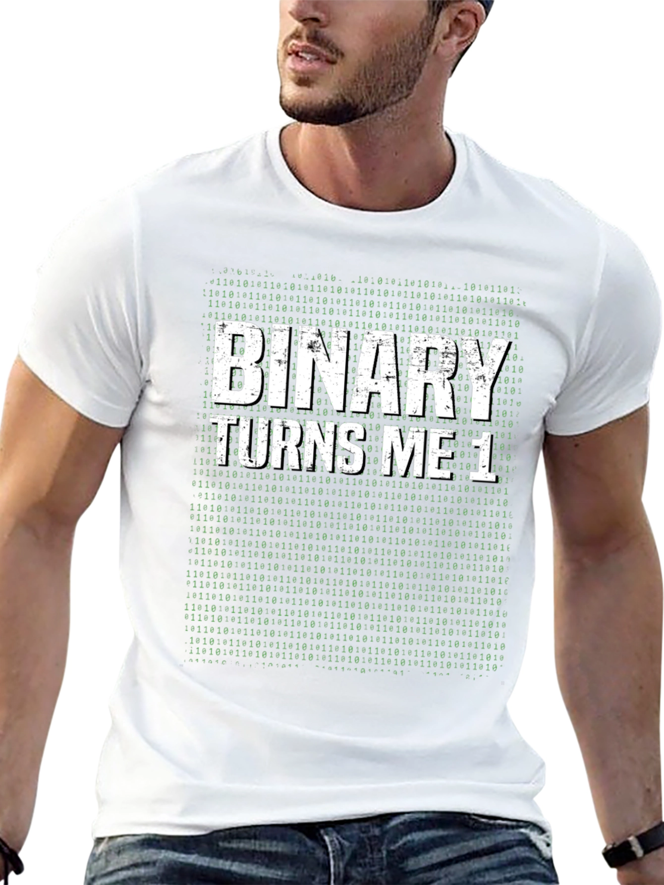 Black Binary Turns Me On Programmer Humor T-Shirt view 13