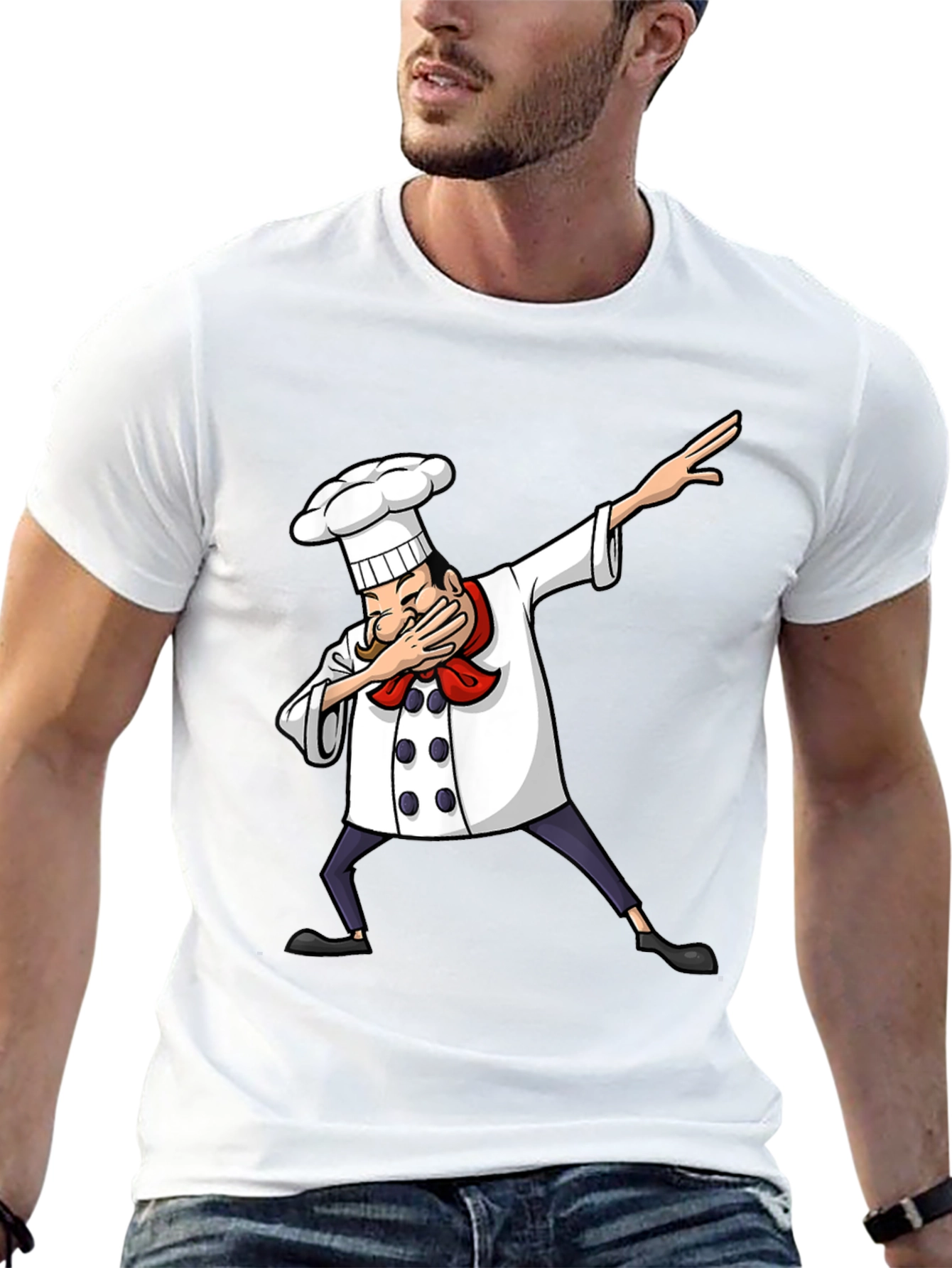 Black Dabbing Chef T-Shirt Funny Cooking Tee view 13