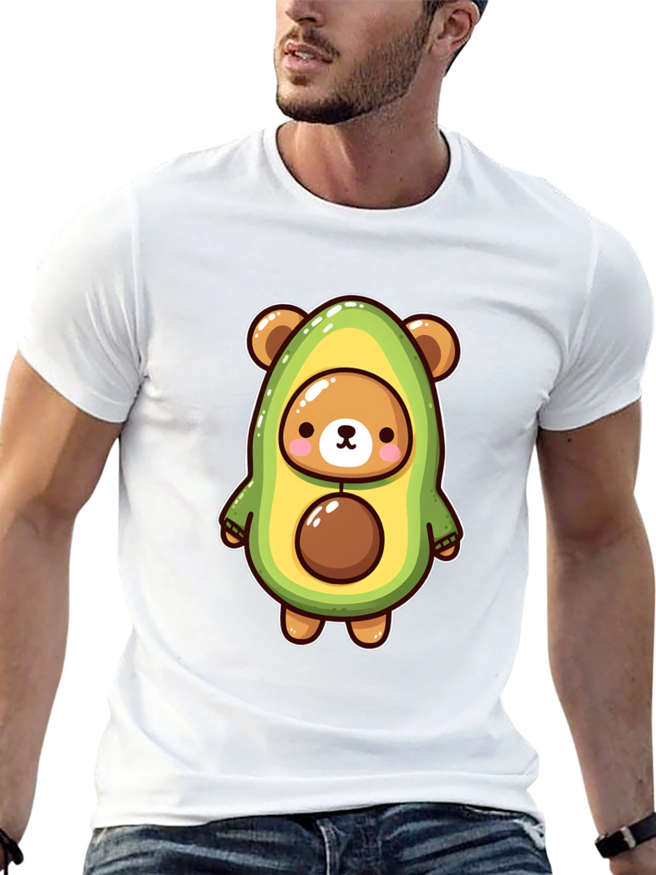 Black Avocado Bear Graphic Tee - Fun & Unique Design view 13