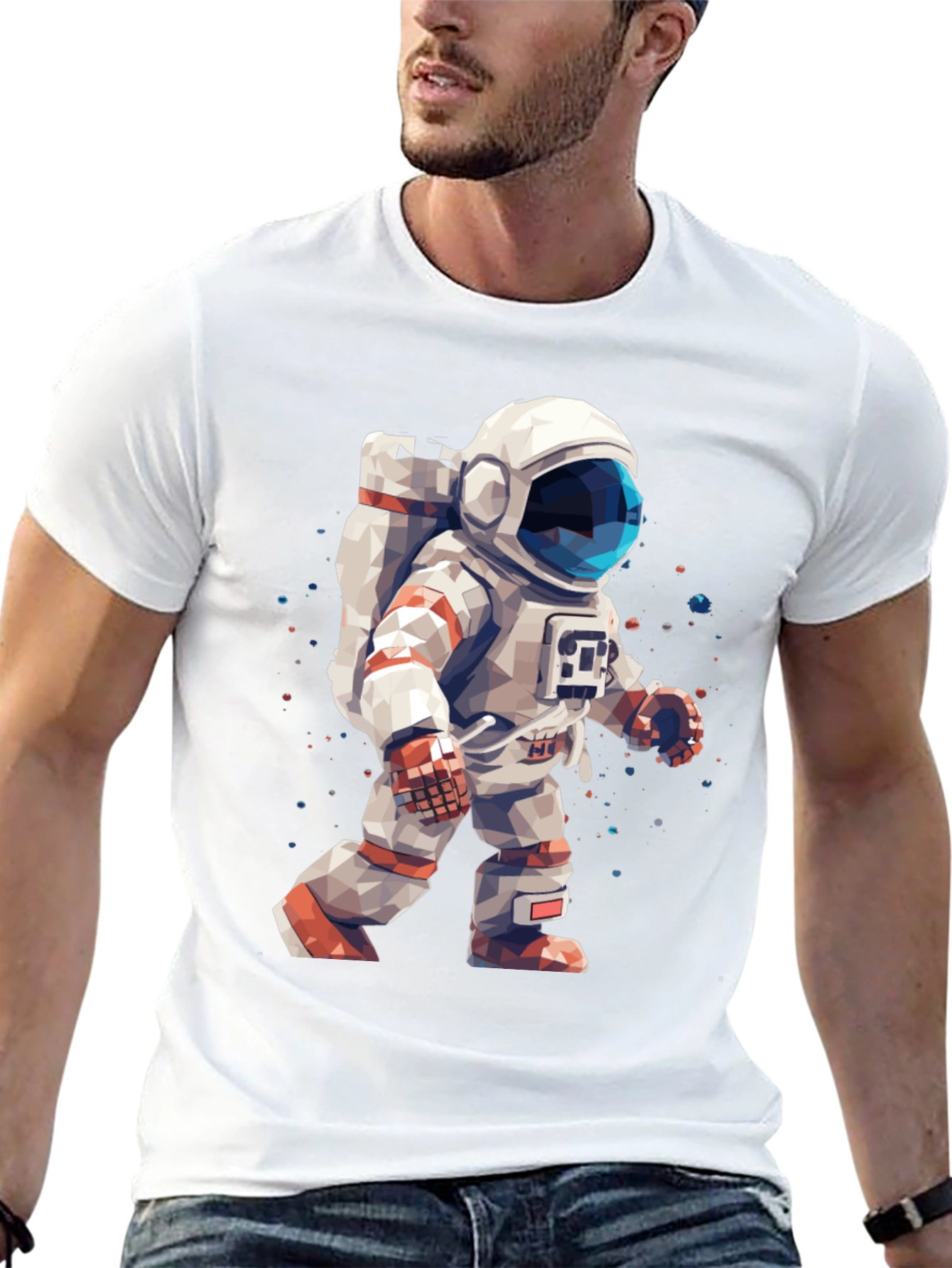 Black Astronaut Graphic Black T-Shirt view 13
