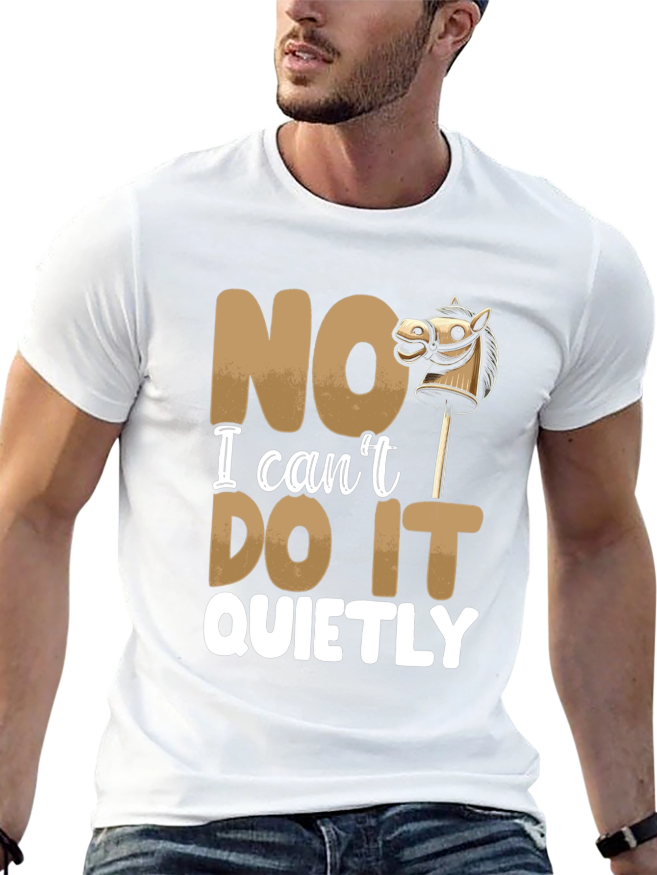 Black Funny "NO I Can't DO IT QUIETLY" T-Shirt view 13