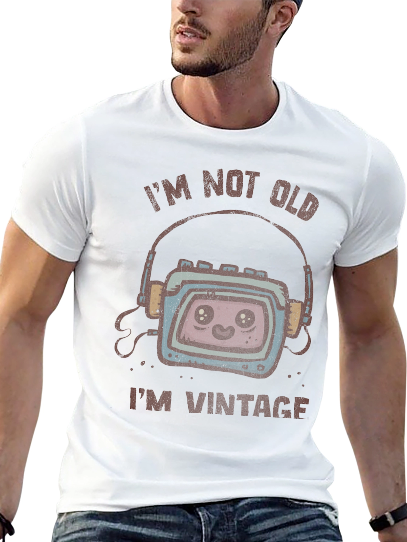 Black I'm Not Old, I'm Vintage Graphic T-Shirt view 13