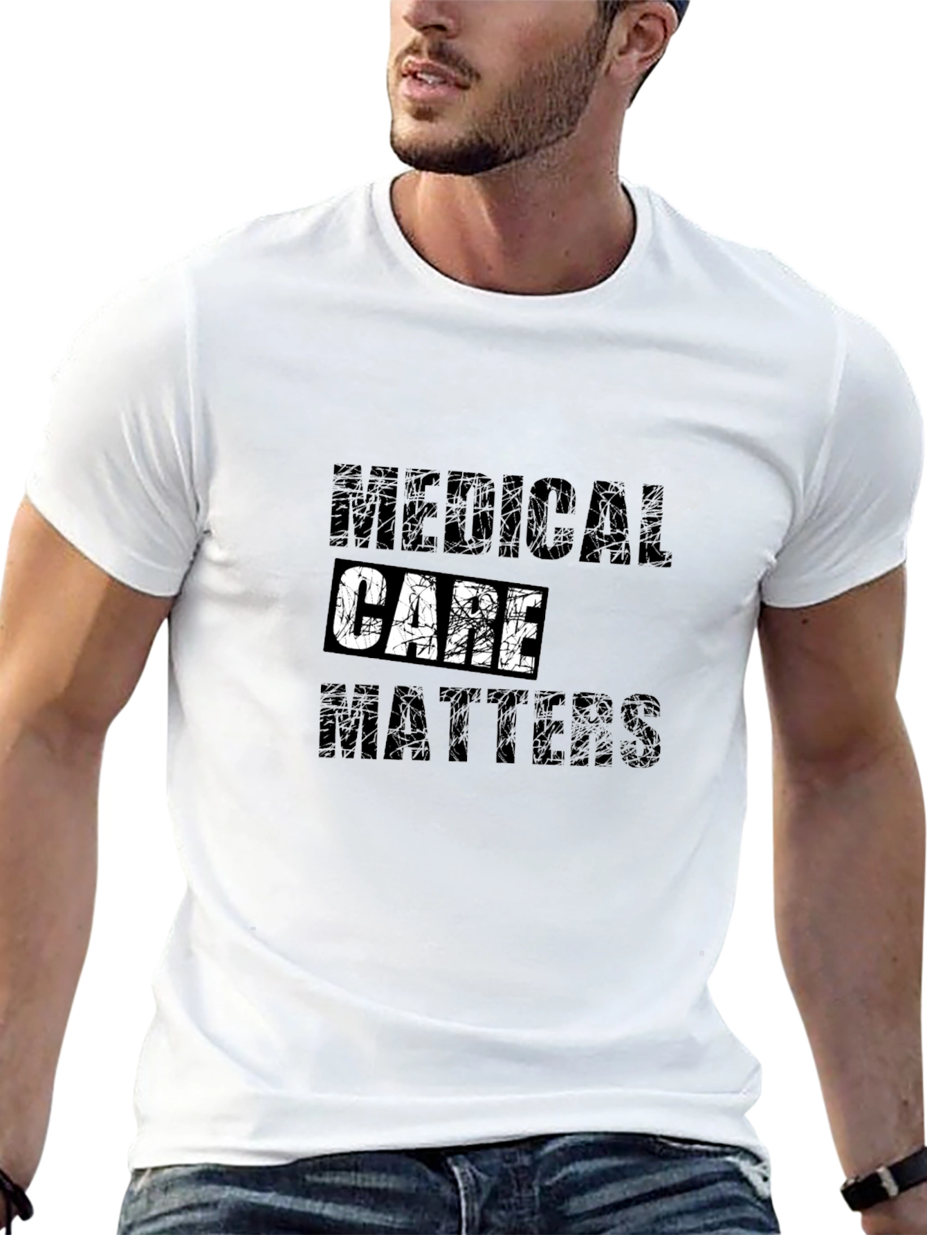Black Medical Care Matters Graphic Tee view 13