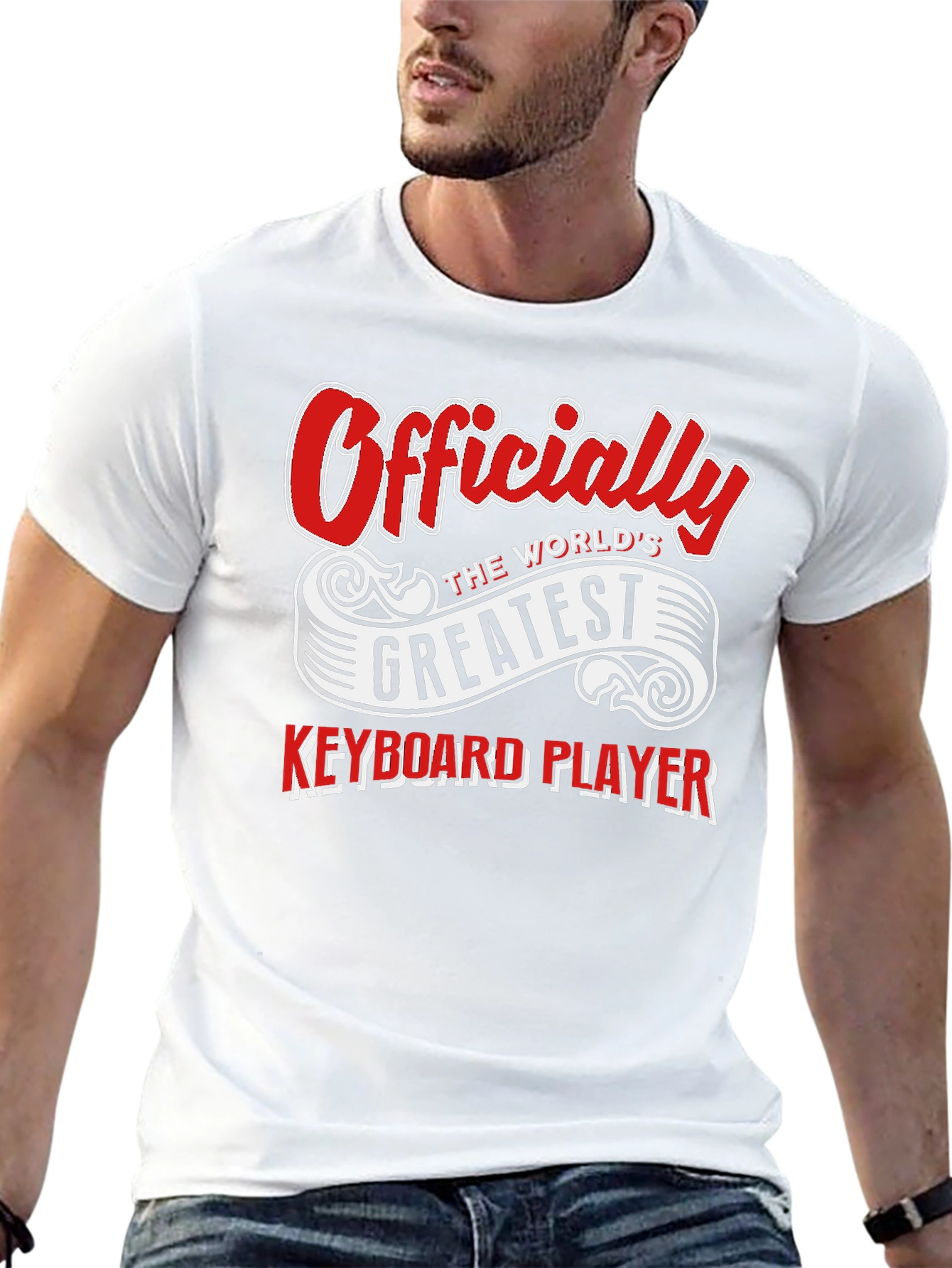 Black World's Greatest Keyboard Player T-Shirt view 13