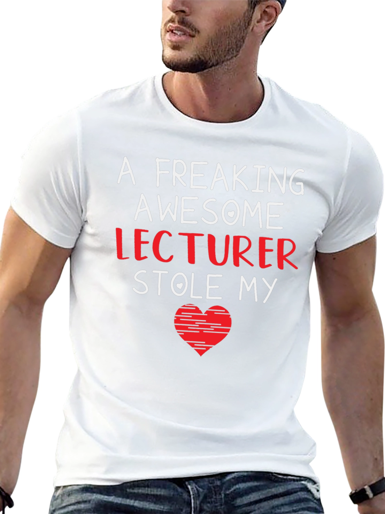 Black Awesome Lecturer Stole My Heart T-Shirt view 13