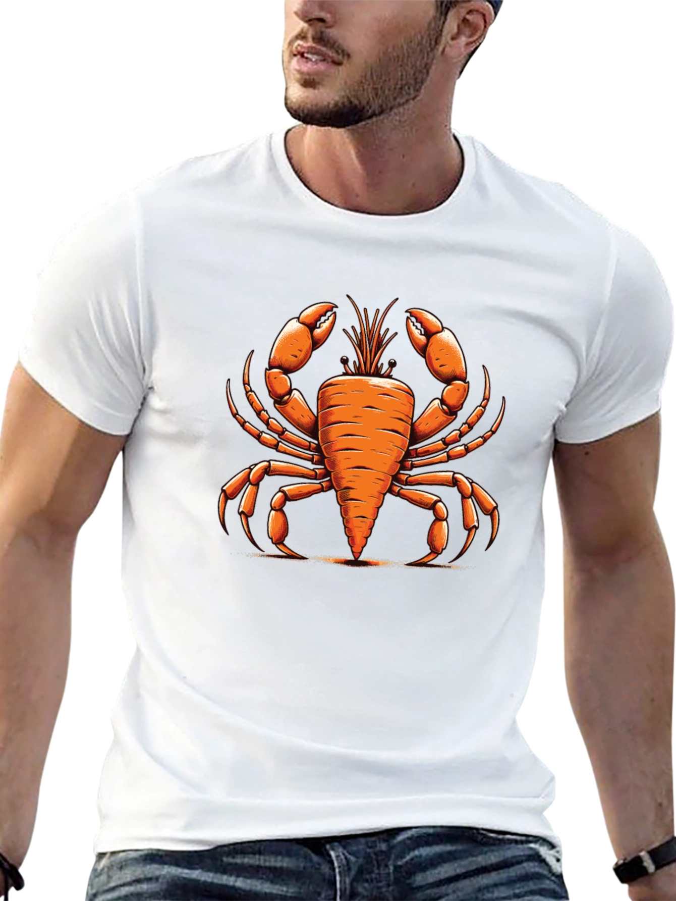 Black Carrot Crab Graphic T-Shirt - Black view 13