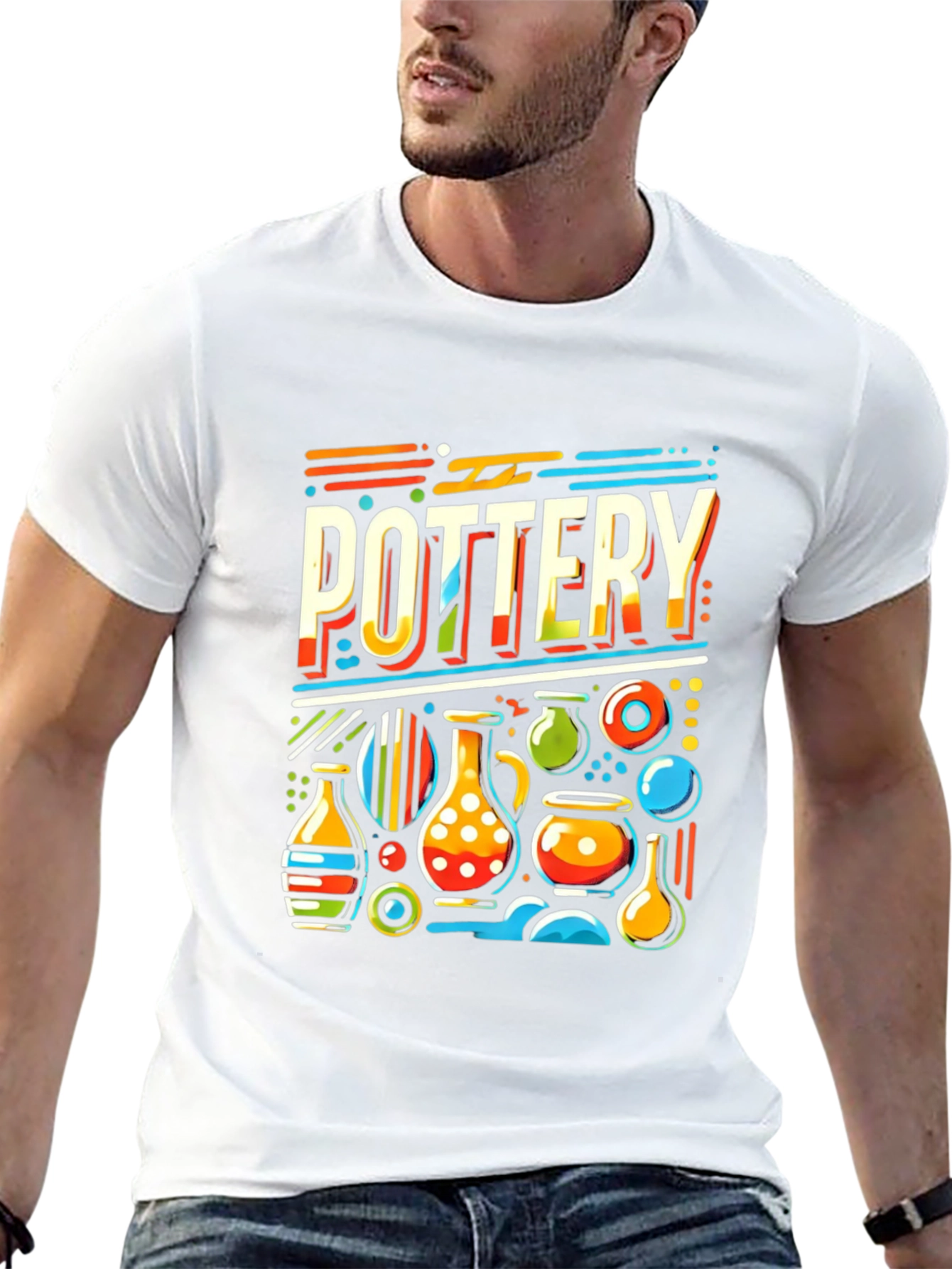 Pottery Graphic Tee - Artistic Ceramic Design - 13