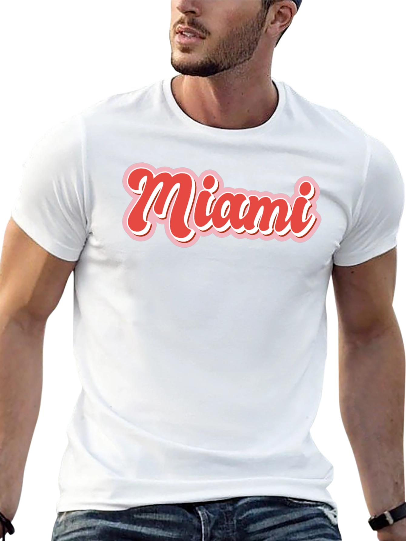 Black Miami Retro Graphic T-Shirt view 13