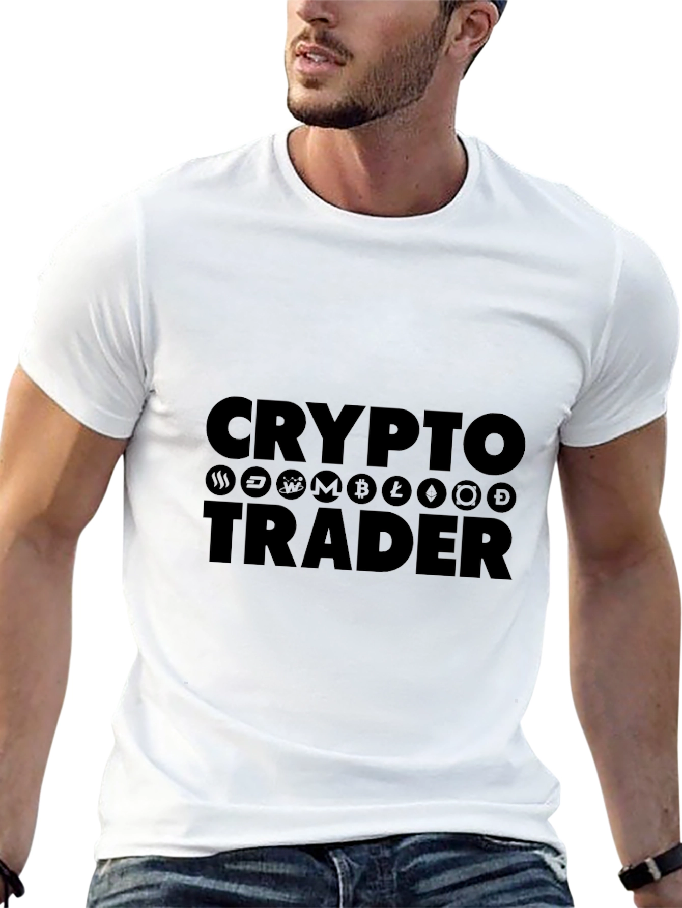 Black Crypto Trader Black T-Shirt view 13