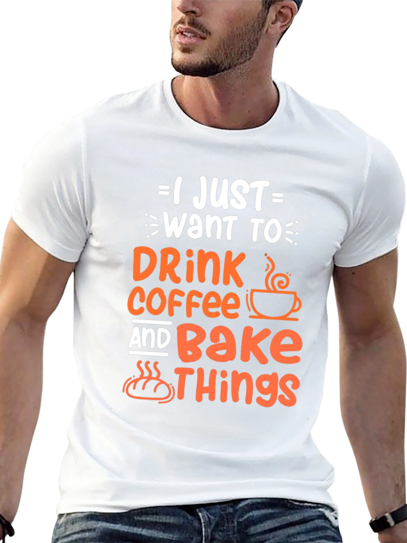 Black Coffee & Baking T-Shirt - I Just Want to Drink Coffee and Bake Things view 13