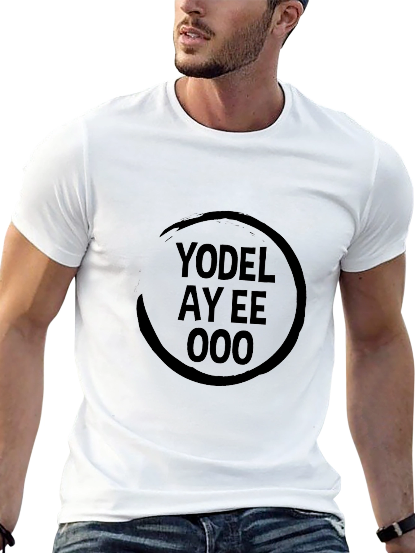 Black Yodel Ay Eee Ooo Graphic T-Shirt - Black view 13