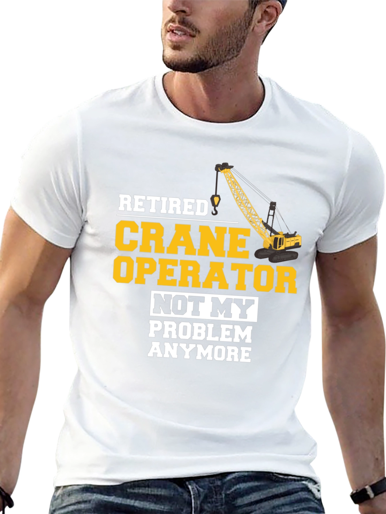 Black Retired Crane Operator T-Shirt Funny Gift view 13