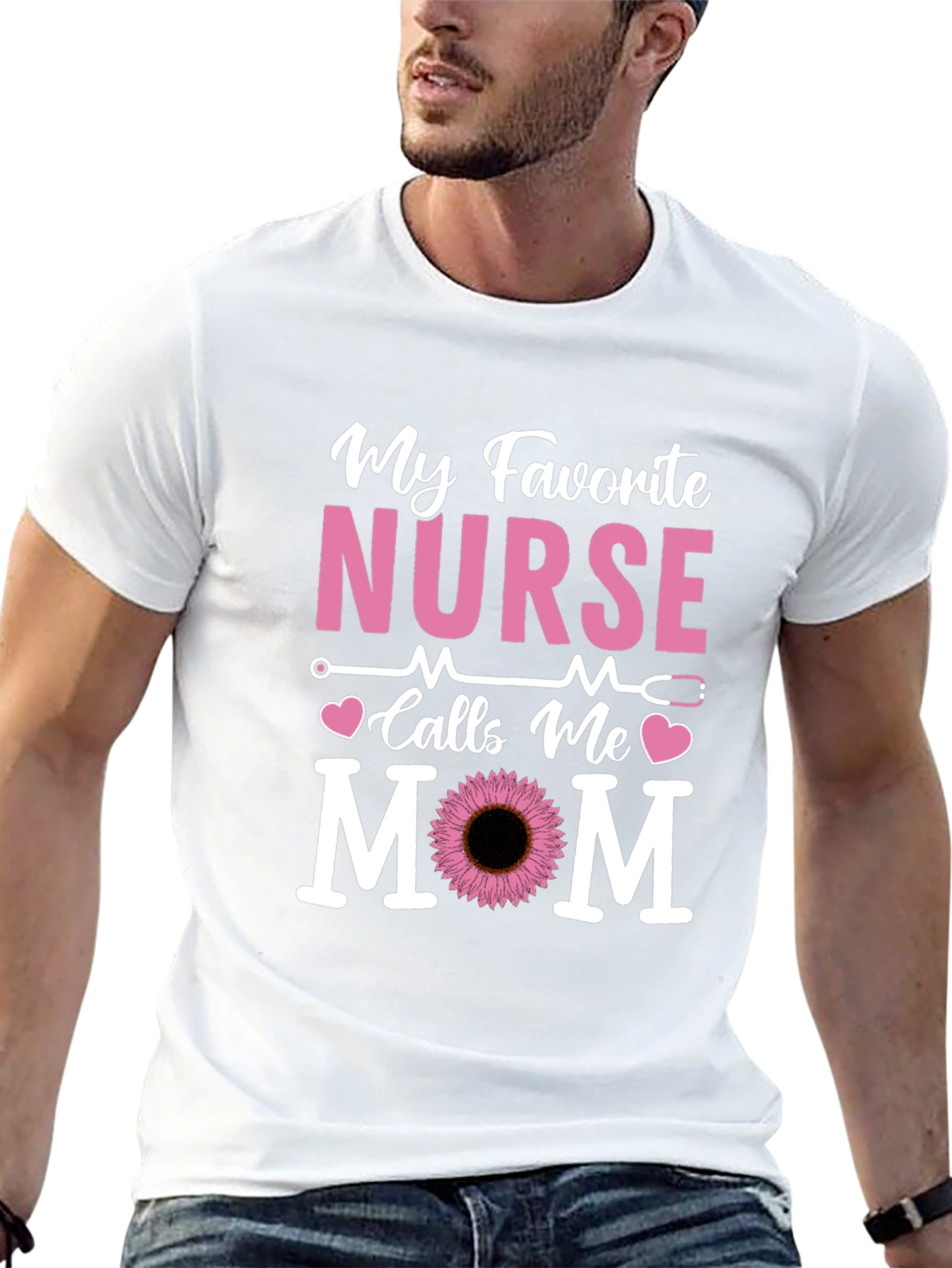 Black My Favorite Nurse Calls Me Mom T-Shirt view 13