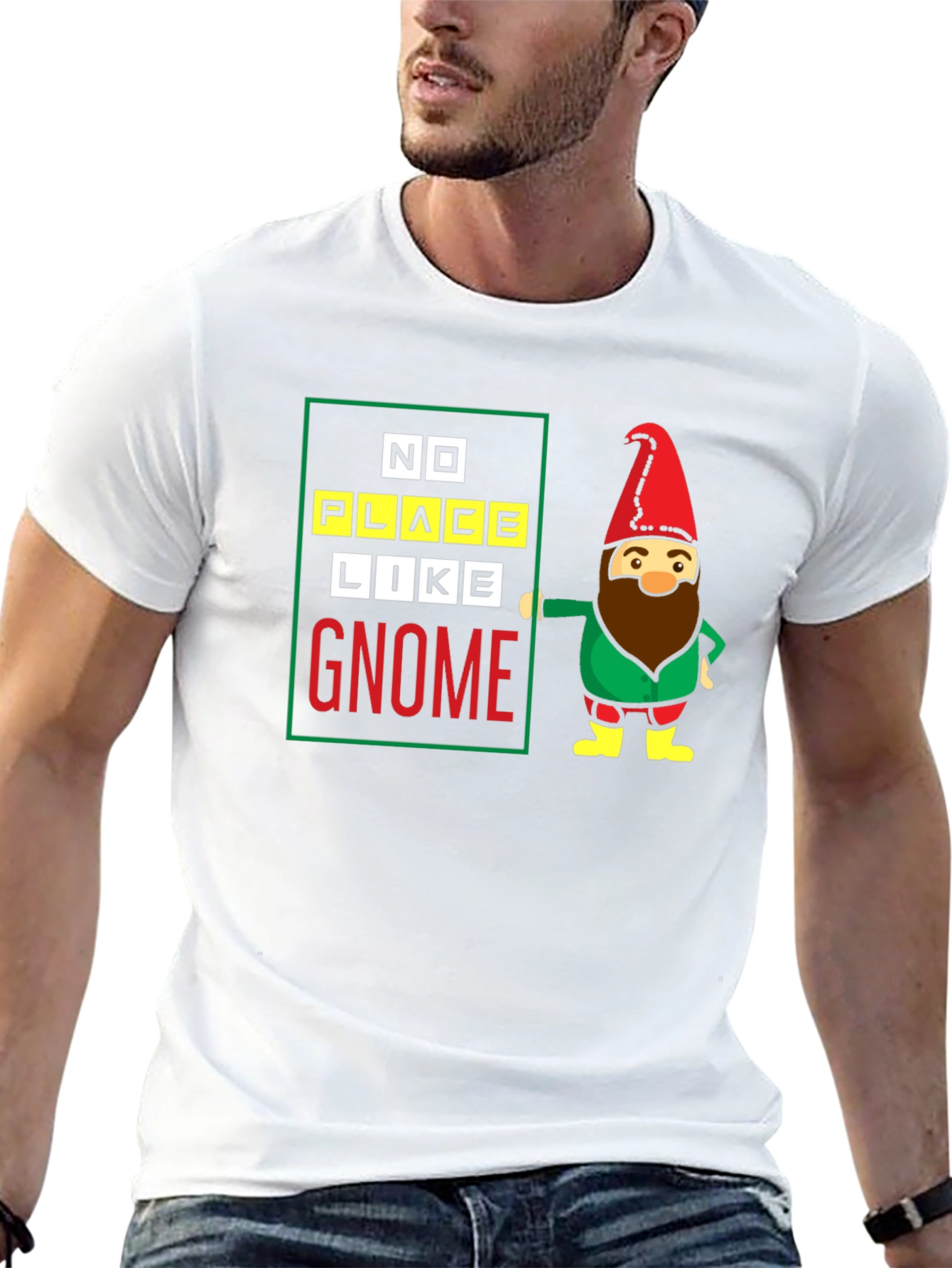 Black No Place Like Gnome Black T-Shirt view 13