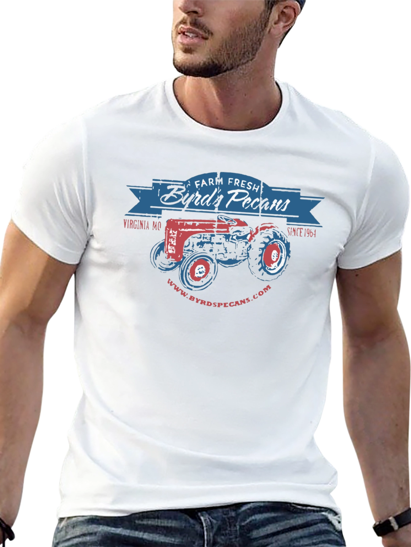 Black Byrd's Pecans Tractor T-Shirt view 13