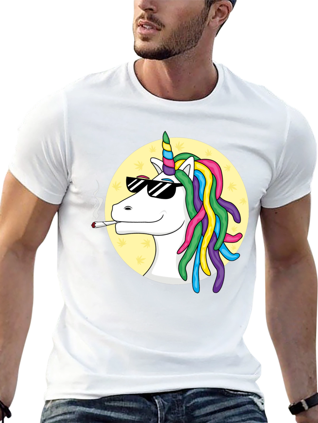 Black Cool Unicorn T-Shirt view 13