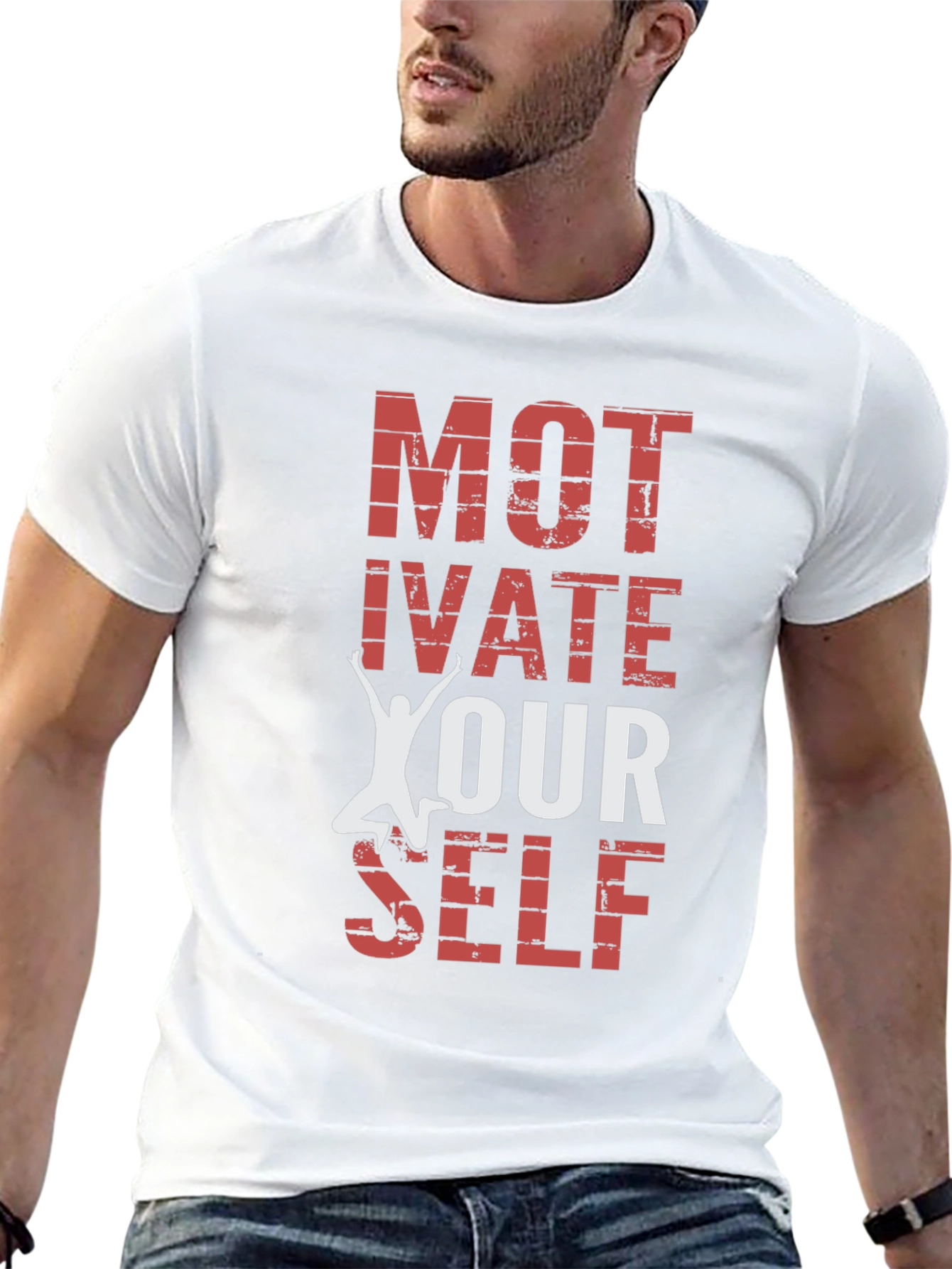 Black Motivate Yourself Graphic Tee view 13