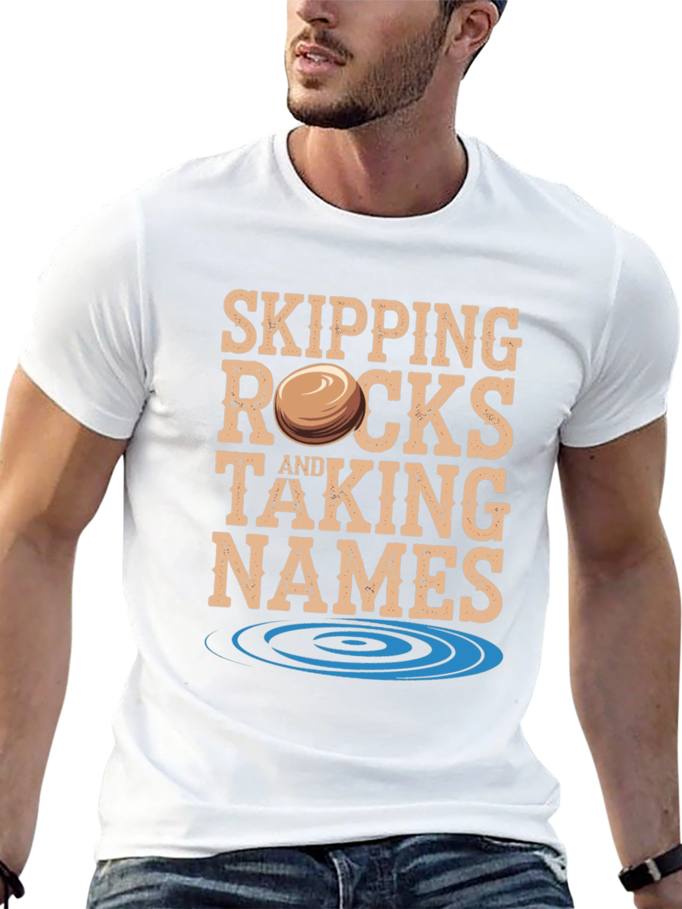 Black Skipping Rocks & Taking Names Graphic Tee view 13