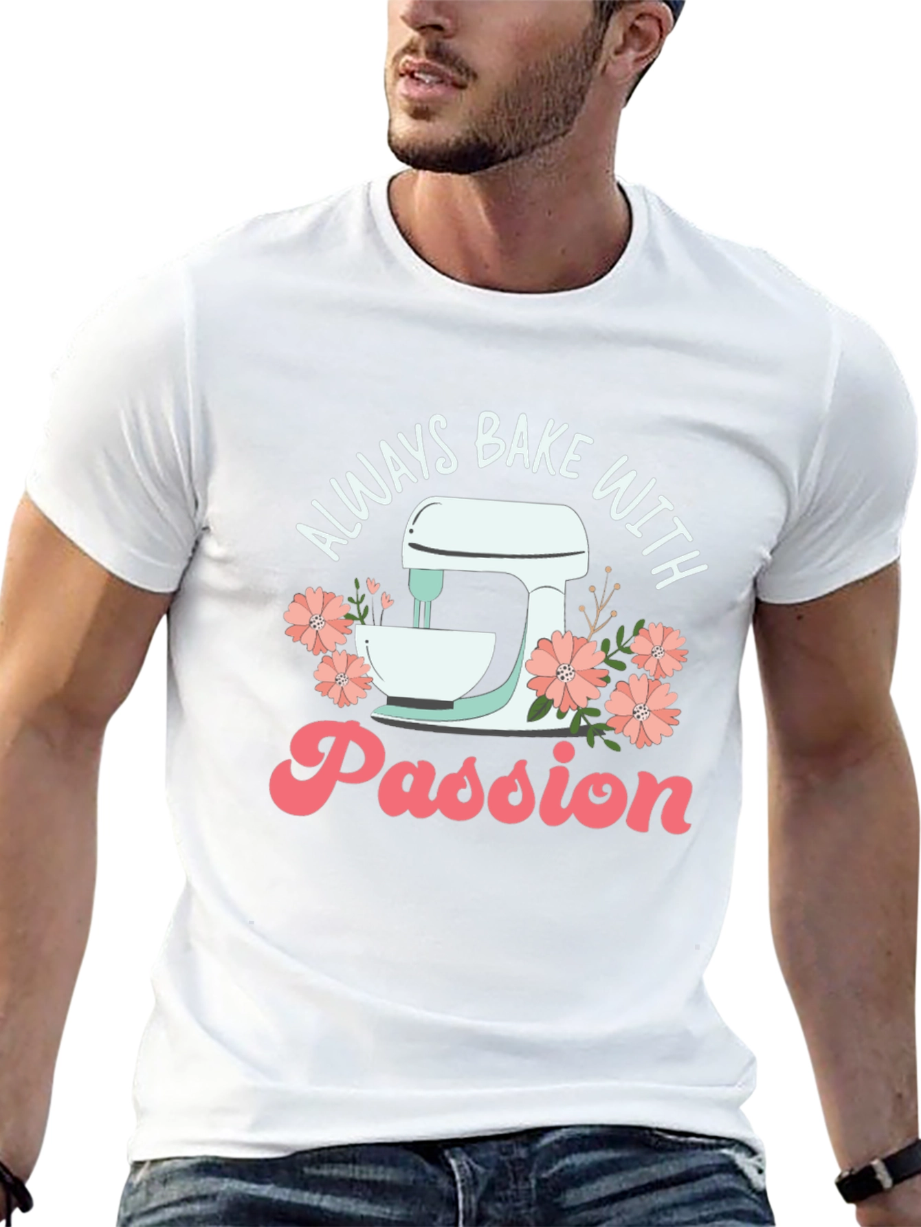Black Always Bake with Passion Black Graphic Tee view 13