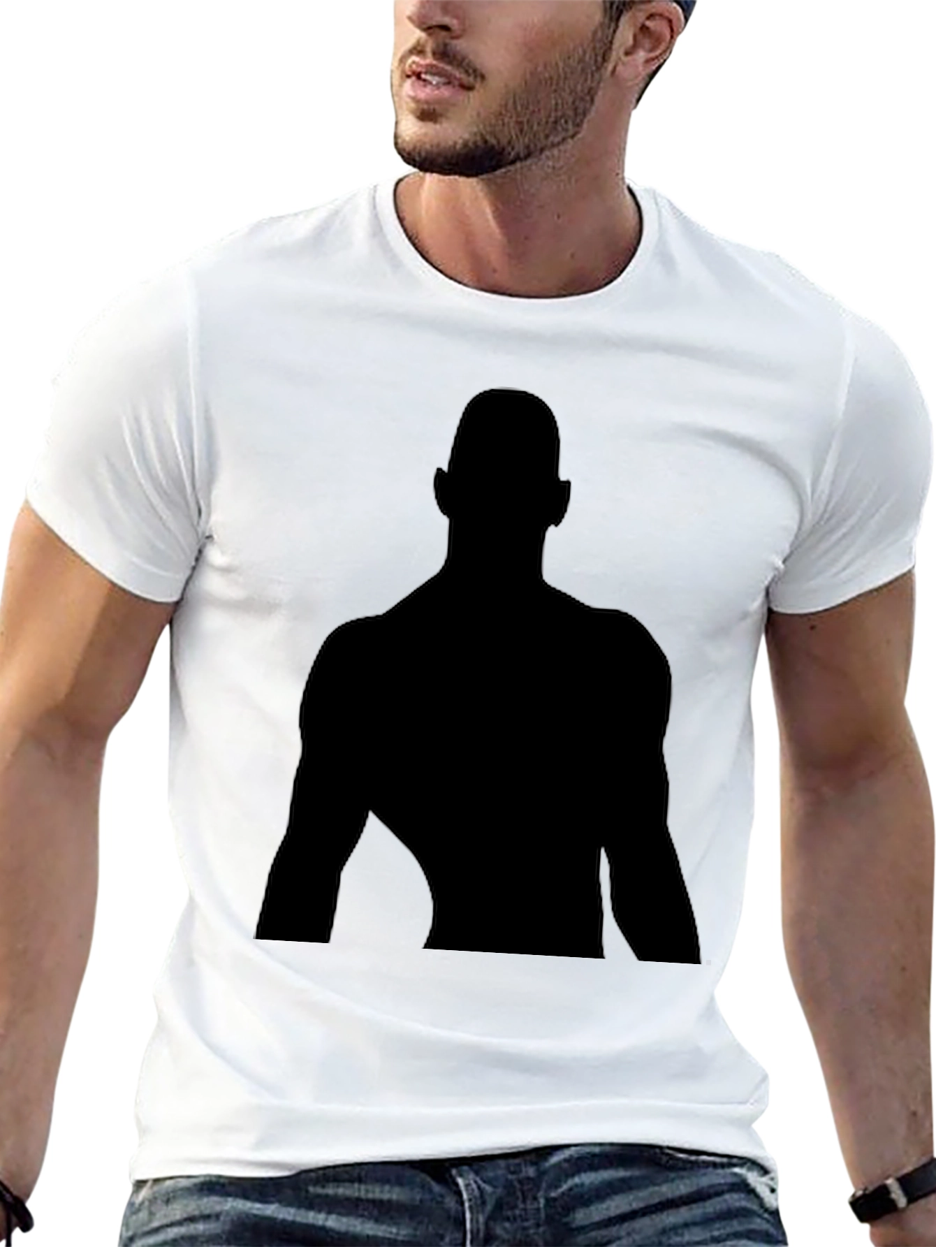 Black Silhouette Graphic Black T-Shirt - Classic Fit view 13