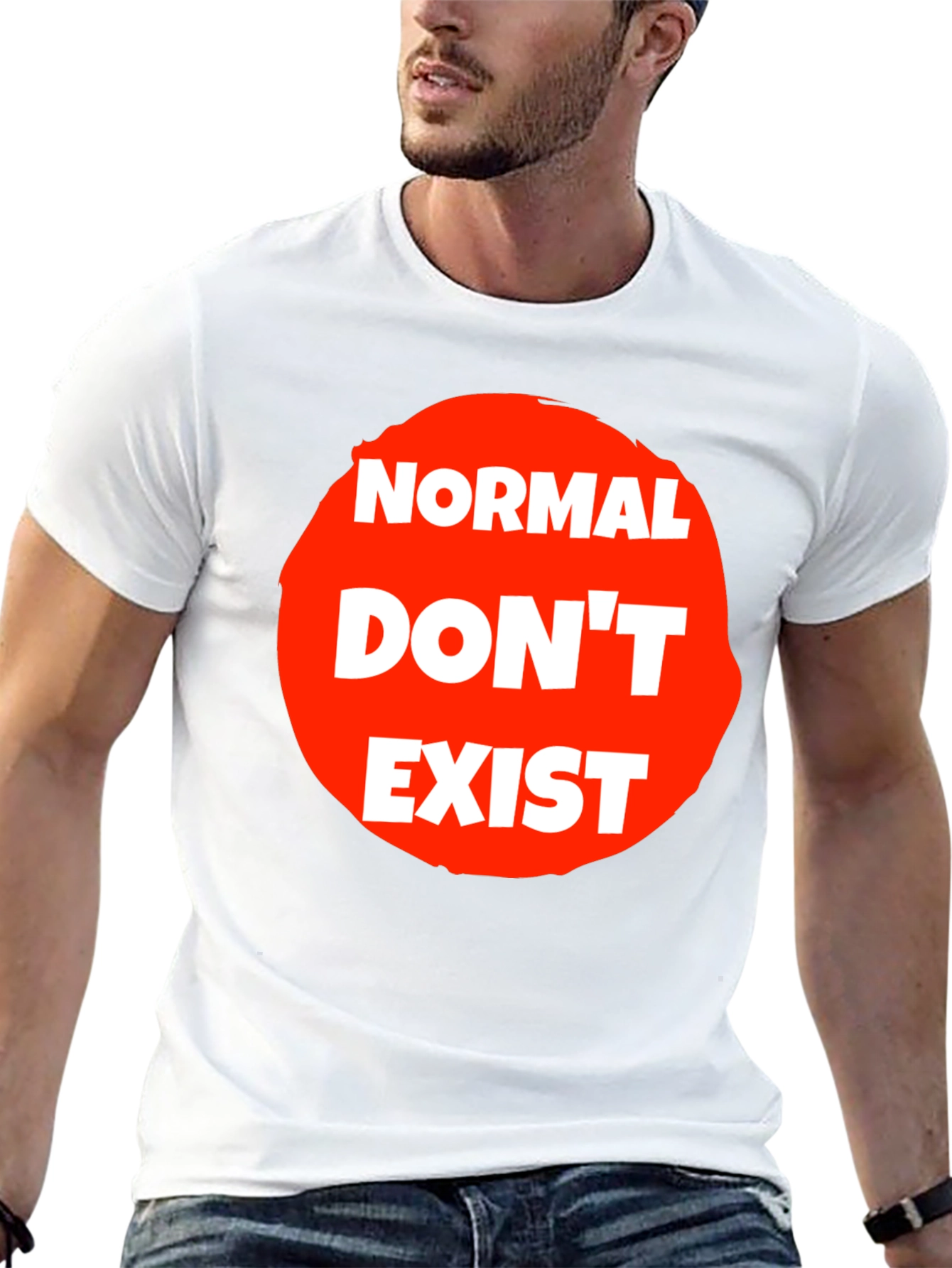 Black Normal Don't Exist Graphic Tee - Unisex view 13