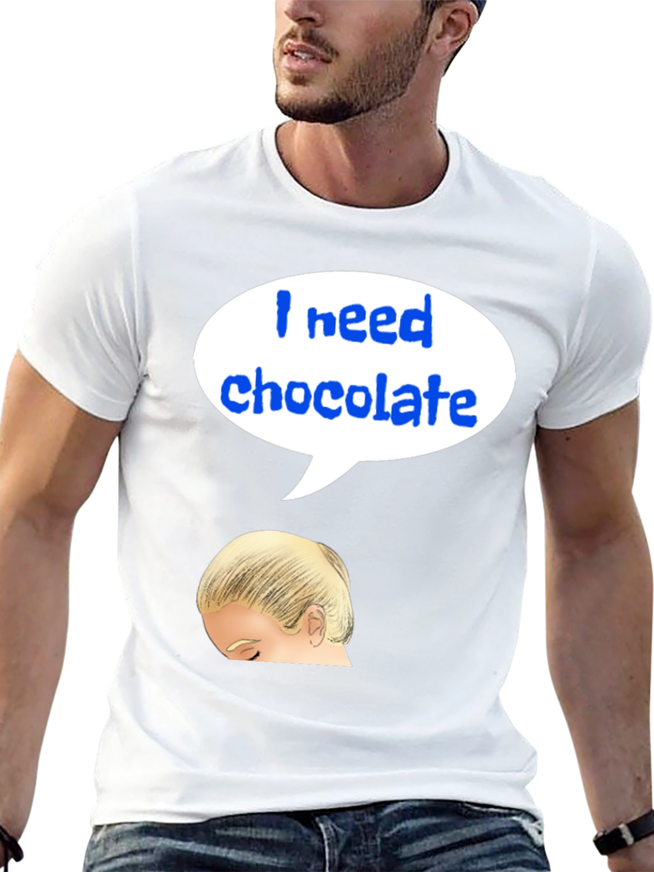 Black I Need Chocolate T-Shirt view 13
