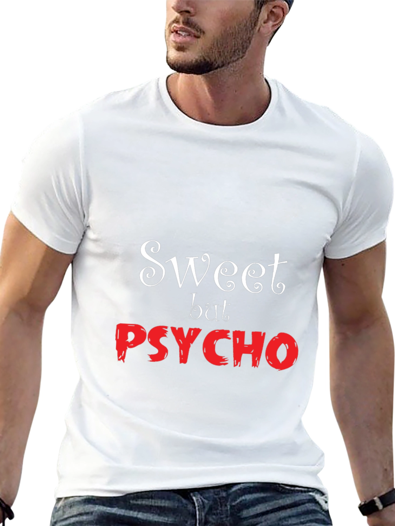 Black Sweet But Psycho T-Shirt - Funny Novelty Tee view 13