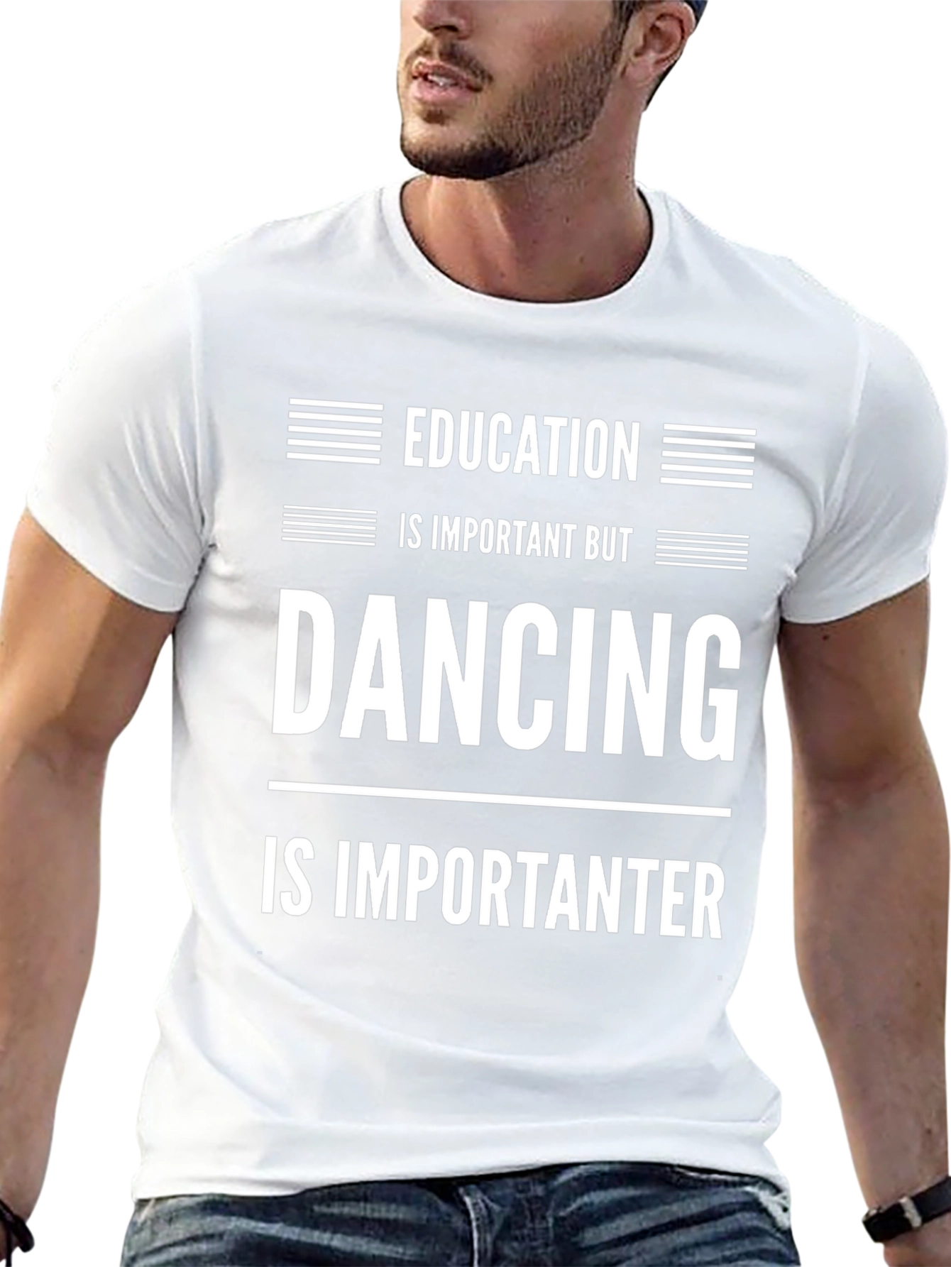 Black Funny Dancing T-Shirt: Education is Important But Dancing is Importanter view 13