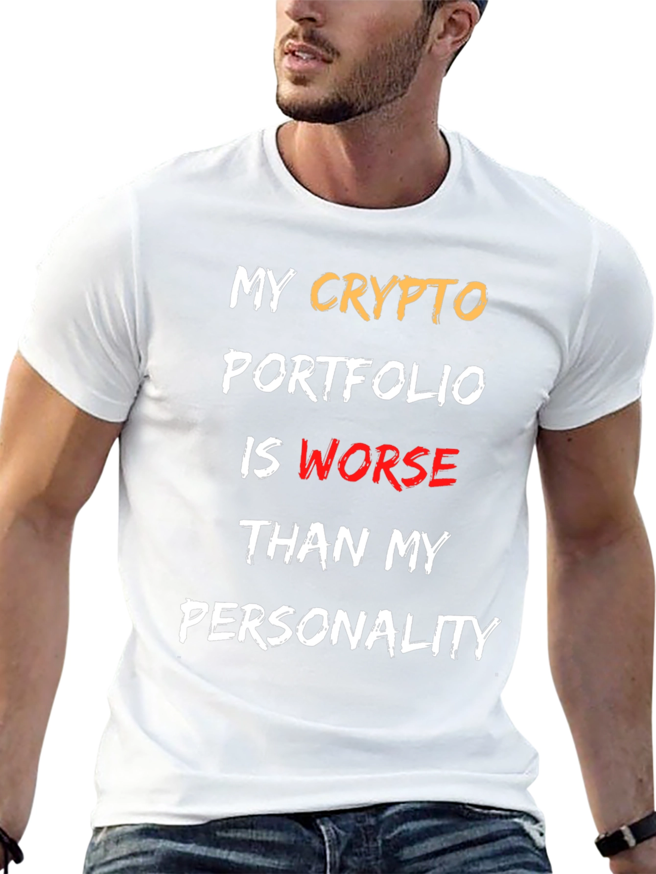 Black Crypto Portfolio T-Shirt - Funny Slogan Tee view 13