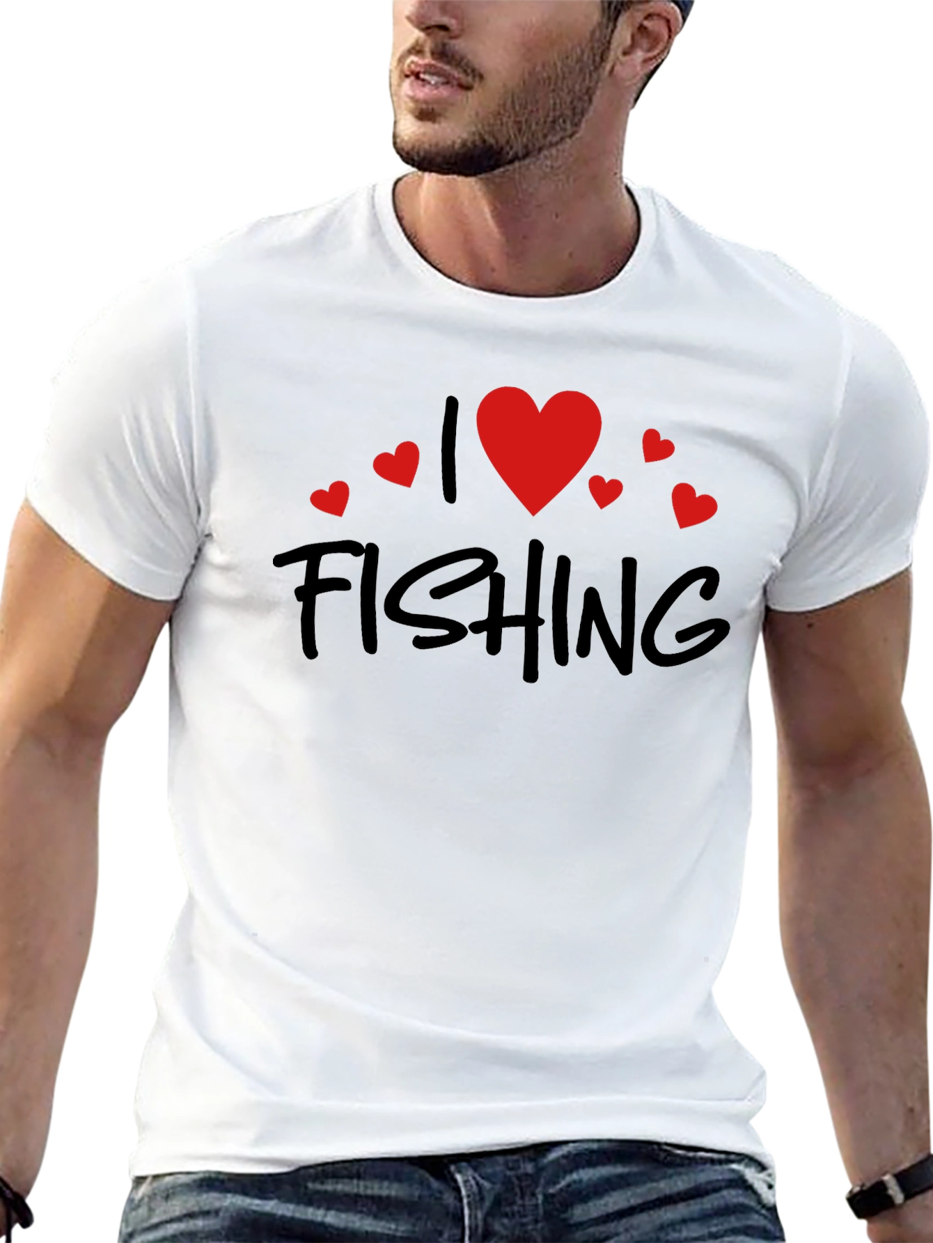 Black I Love Fishing Black Tee view 13