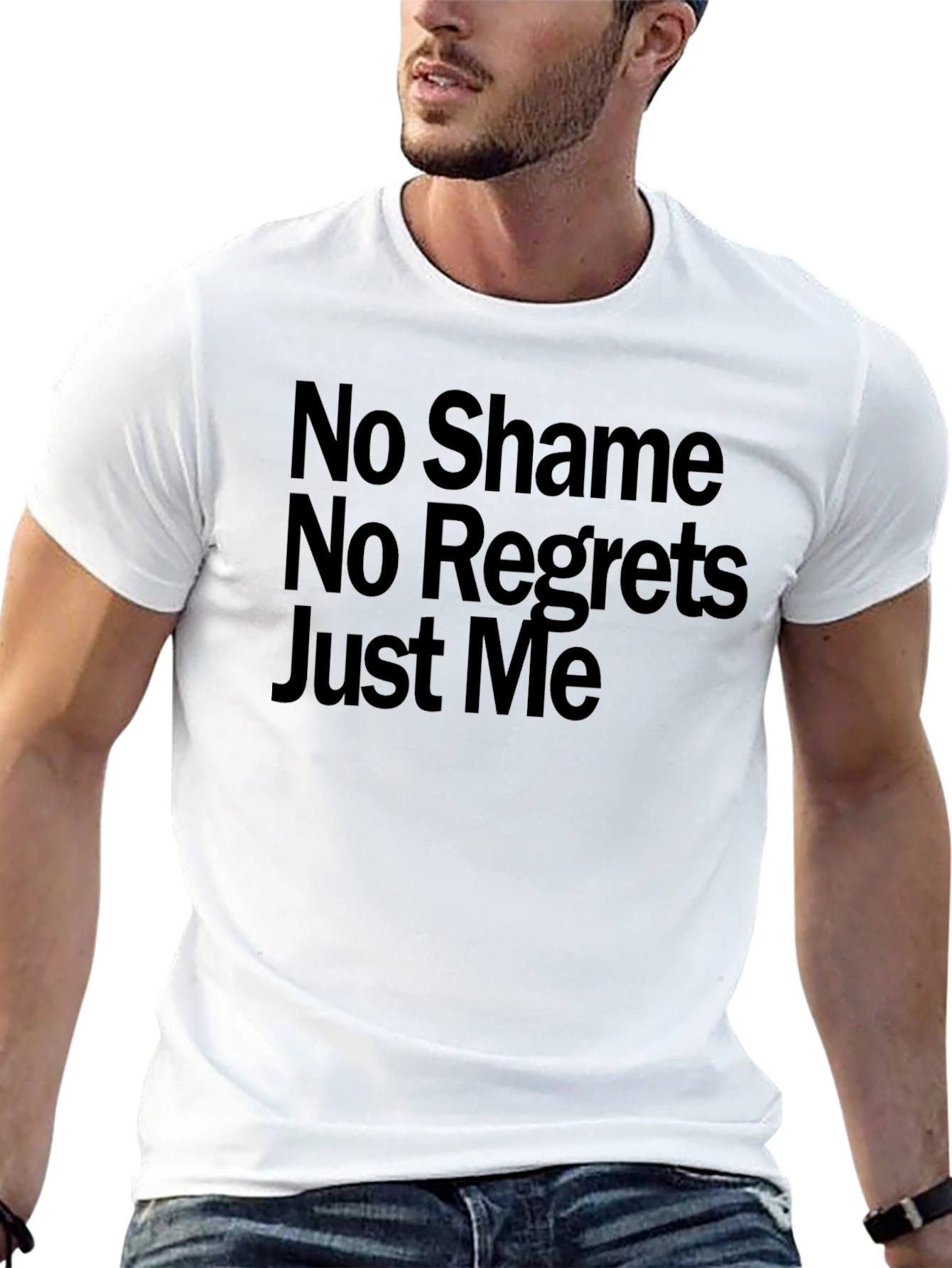 Black No Shame No Regrets Graphic Tee view 13