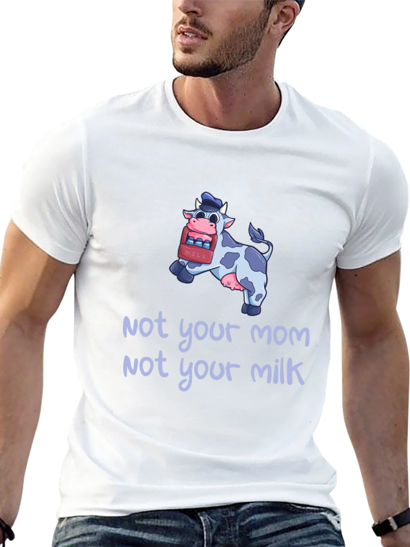 Black Not Your Mom, Not Your Milk Vegan T-Shirt view 13