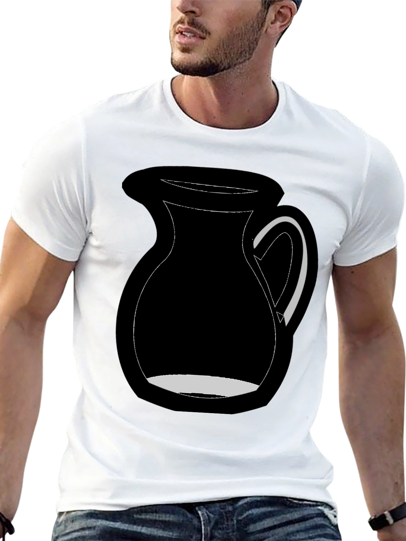 Black Black Graphic Tee - Milk Pitcher Design view 13