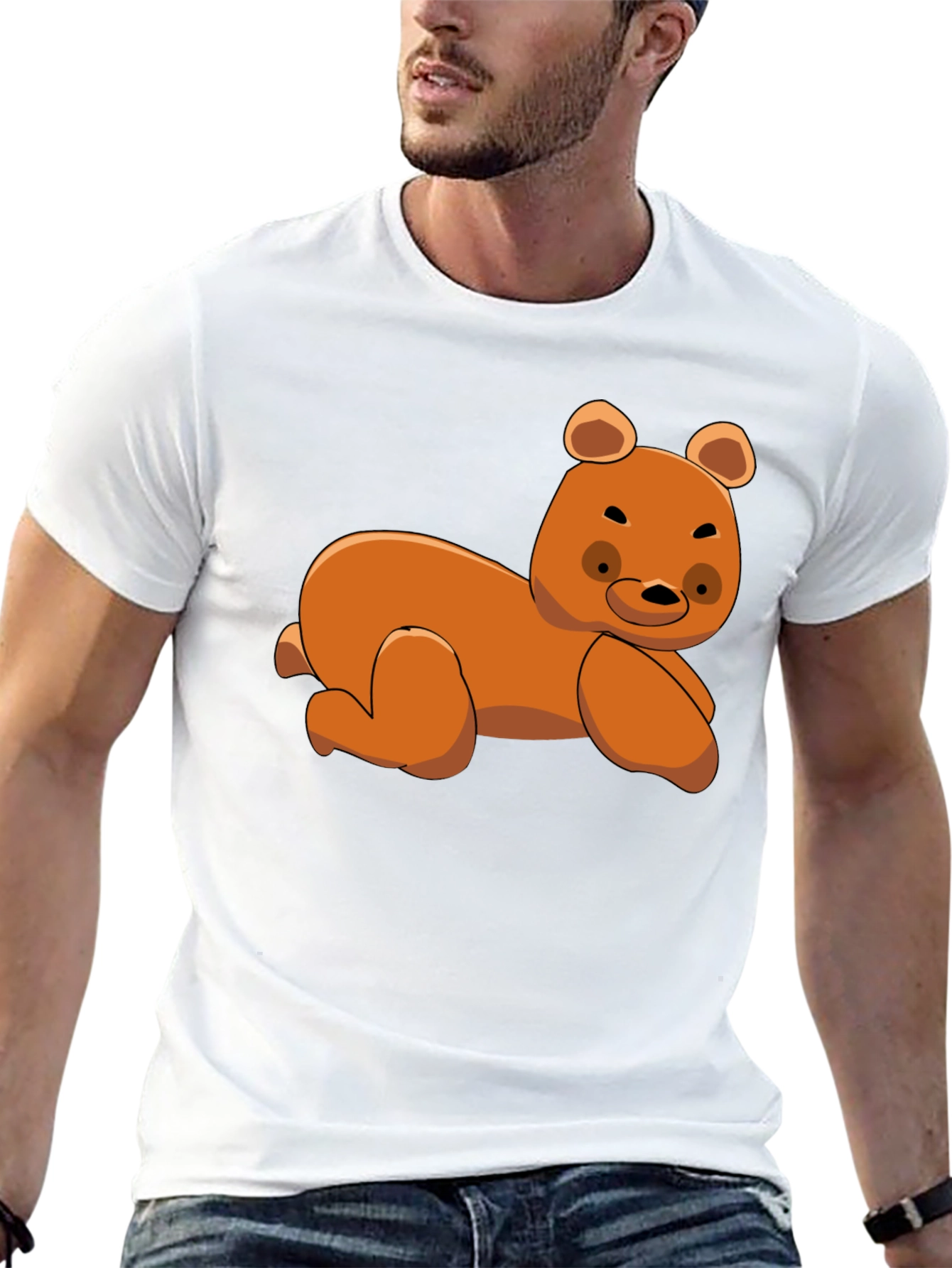 Black Cute Bear Graphic T-Shirt view 13