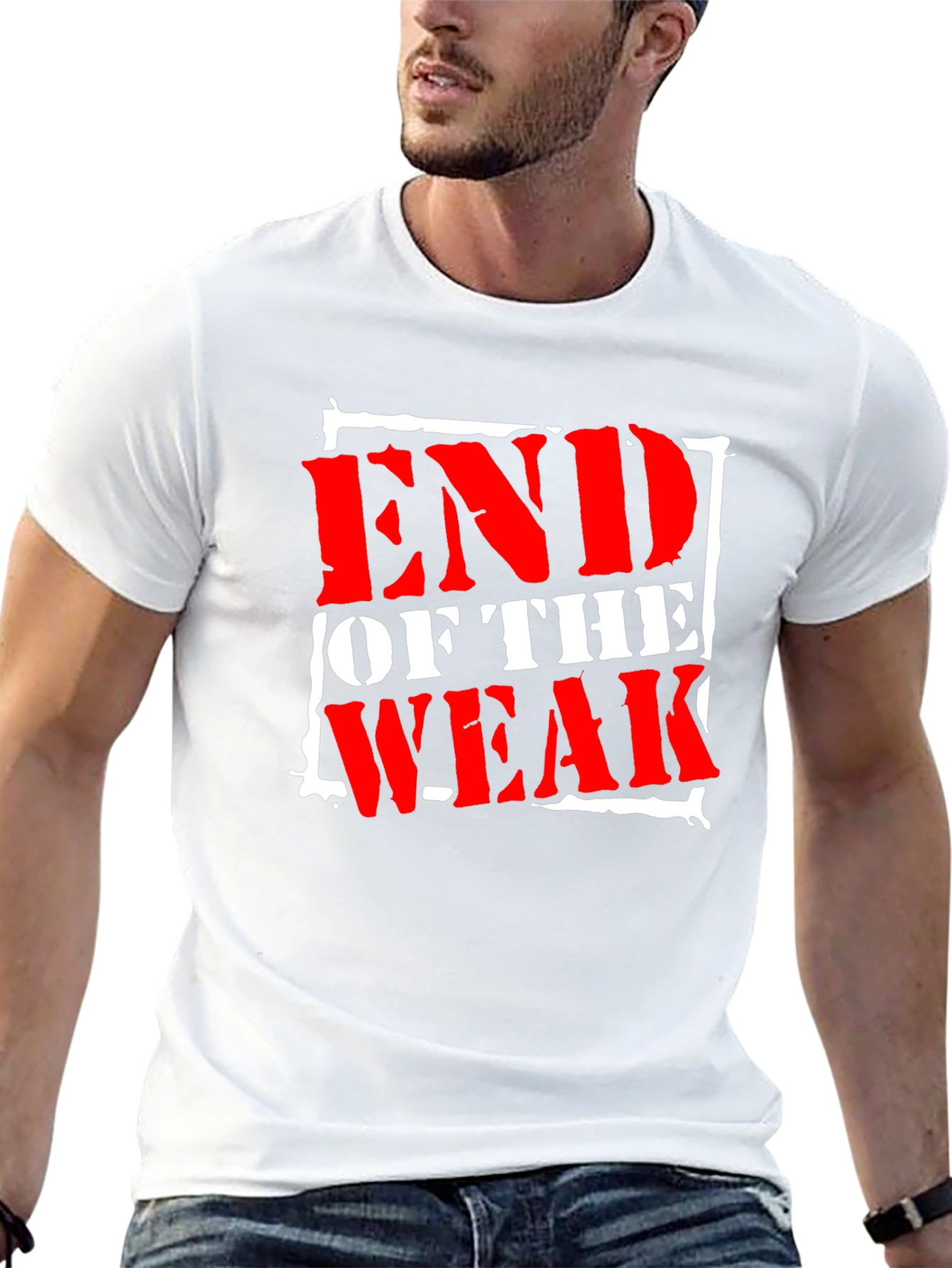 Black End of The Weak Graphic T-Shirt view 13