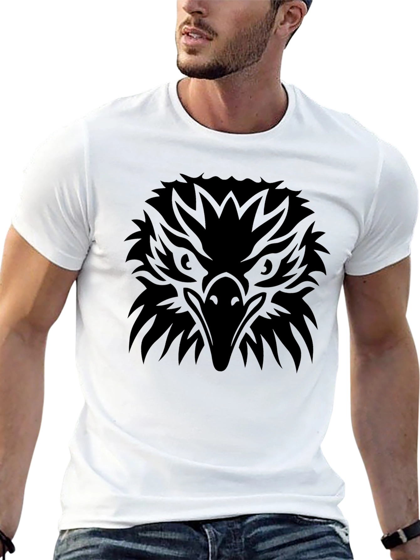 Black Eagle Graphic Tee - Men's Black T-Shirt view 13