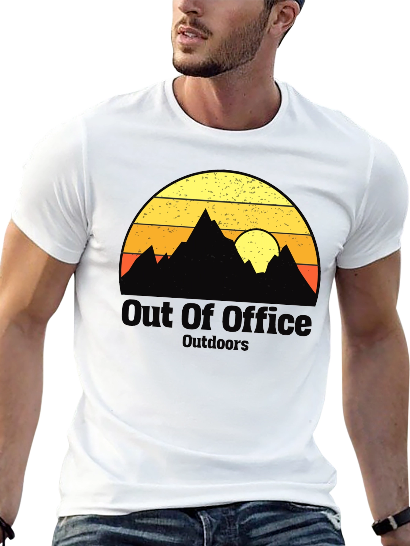 Black Out of Office Outdoors Graphic T-Shirt view 13