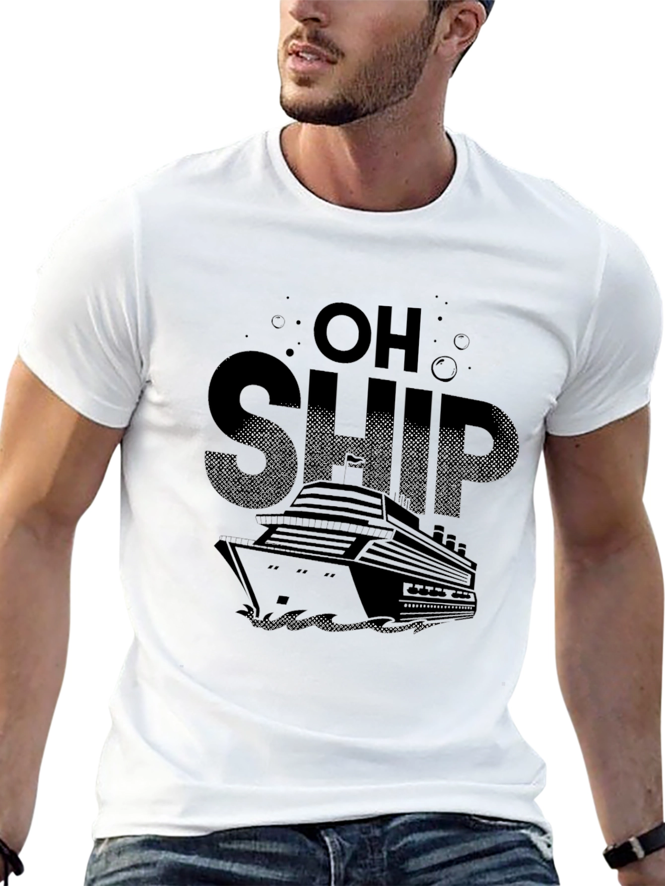 Black Oh Ship Cruise T-Shirt view 13