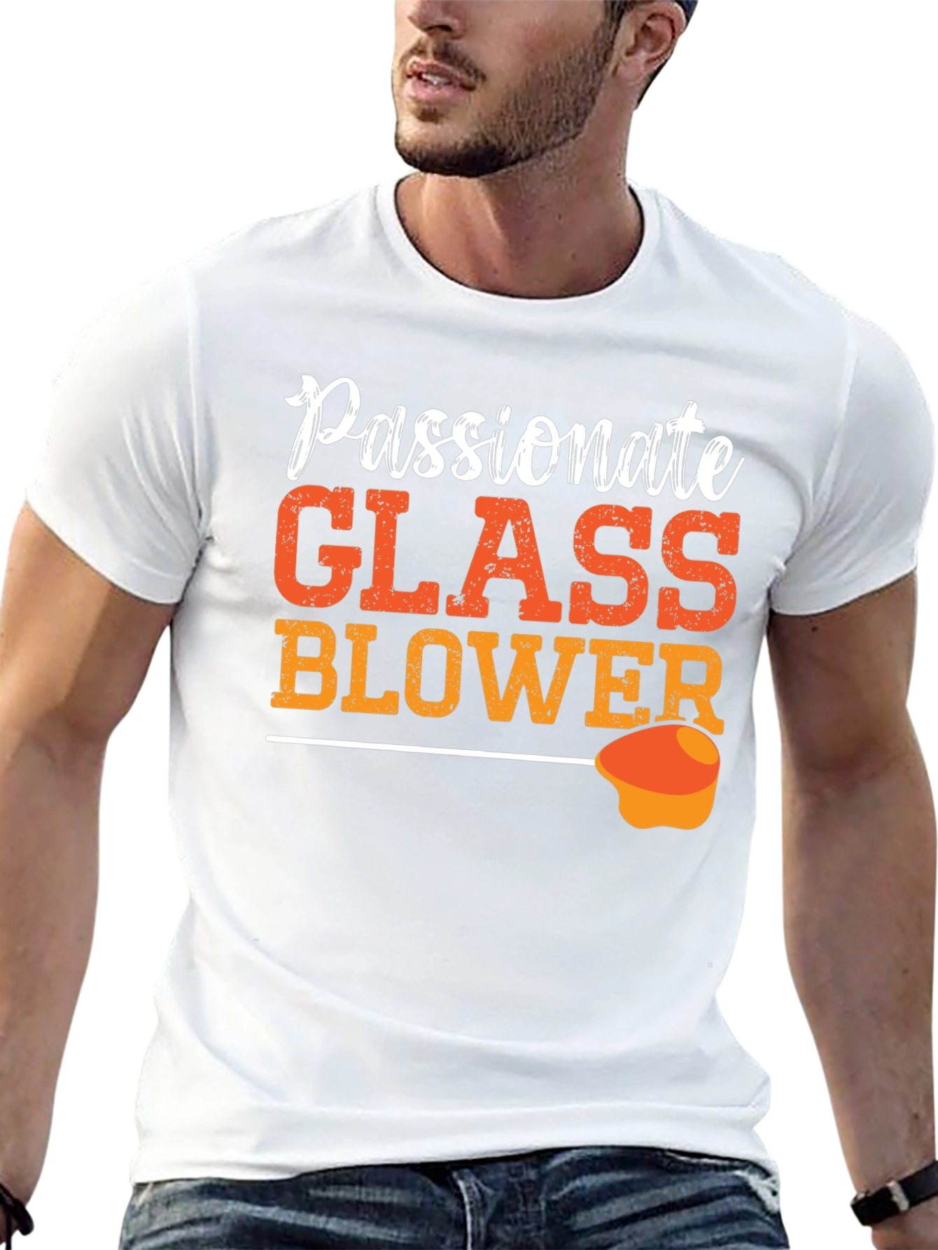 Black Passionate Glass Blower Graphic T-Shirt view 13