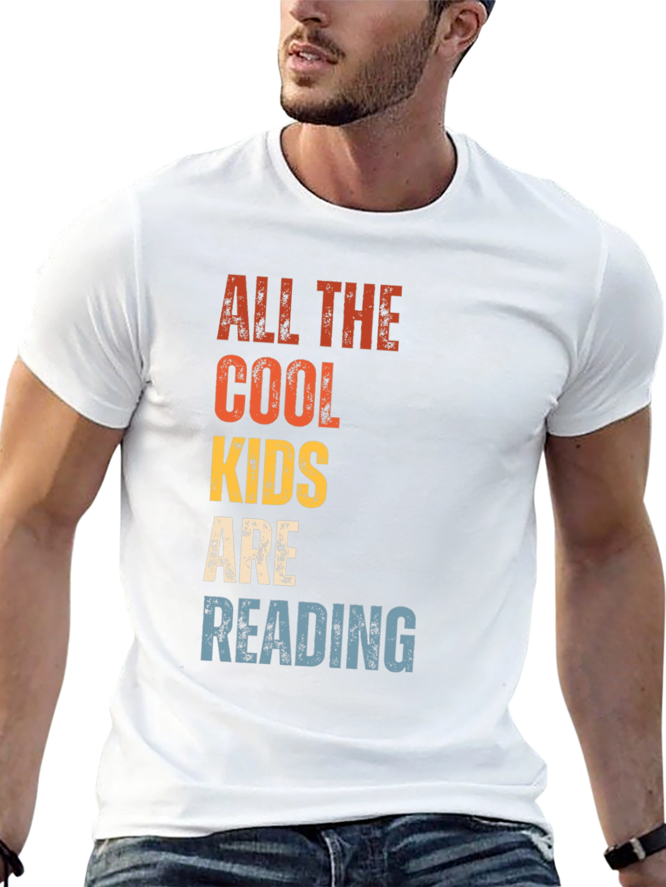 Black Cool Kids Reading T-Shirt - Retro Style view 13