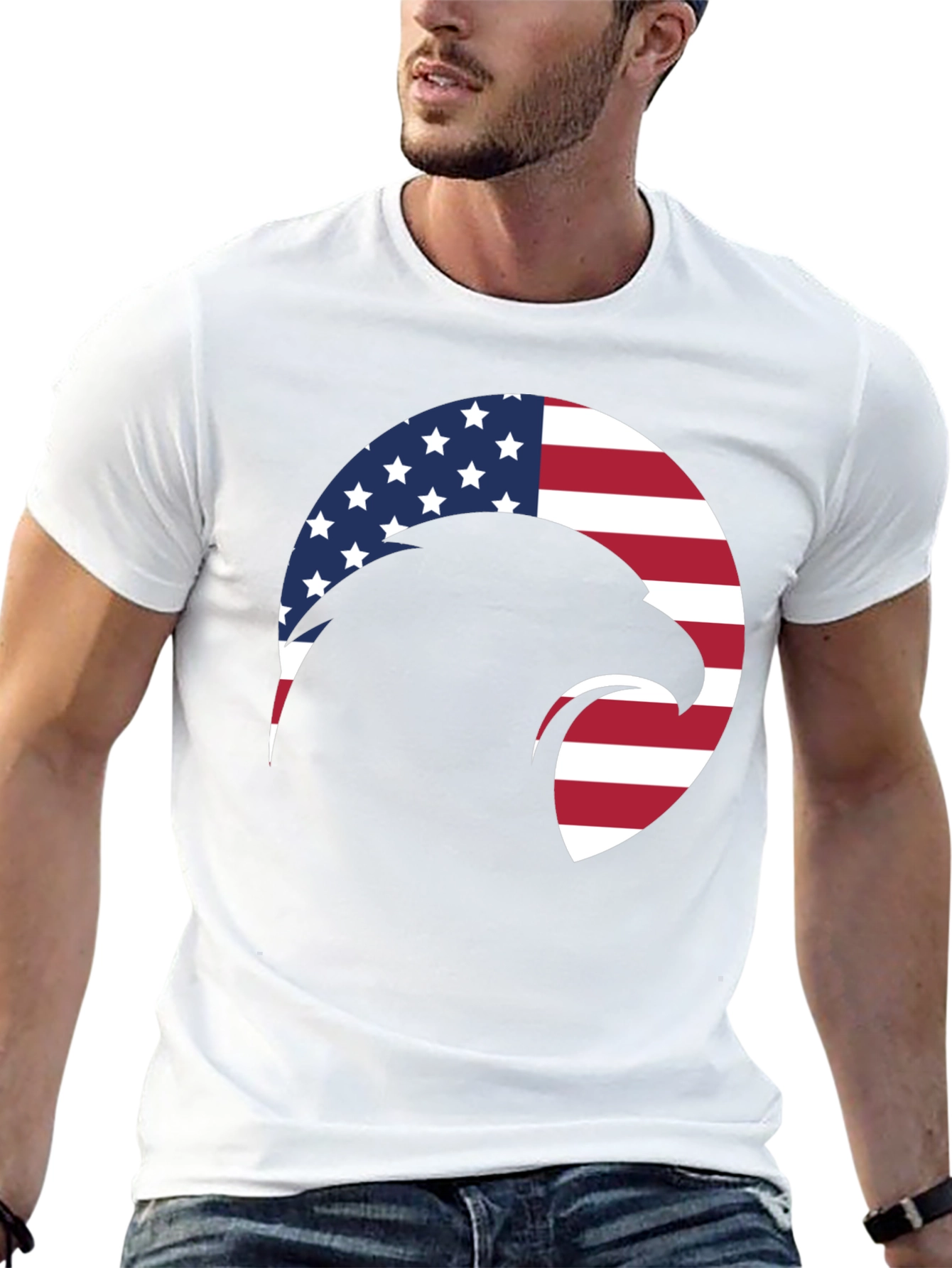 Black American Eagle Graphic T-Shirt - Patriotic Style view 13