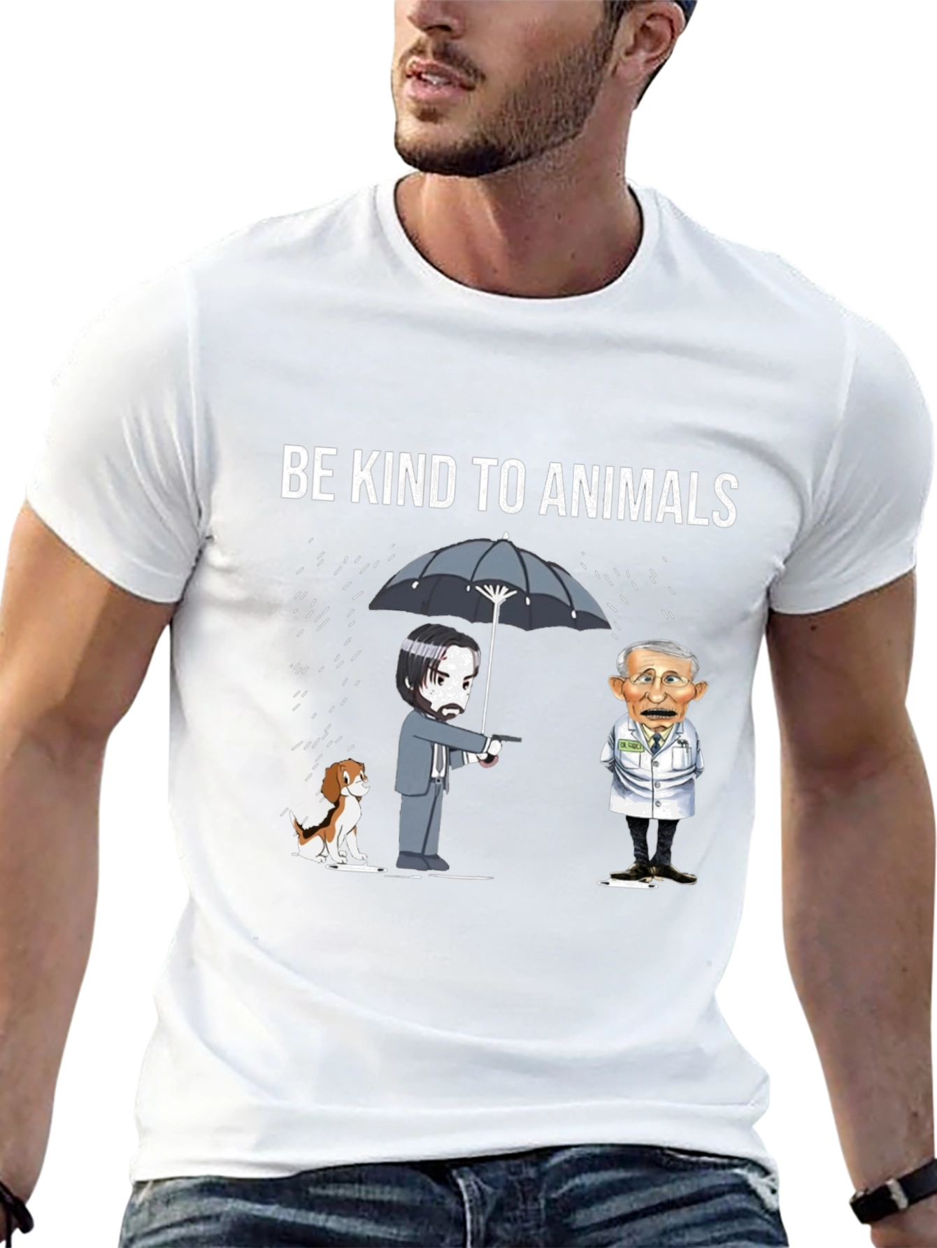 Black Be Kind to Animals T-Shirt - John Wick Style view 13