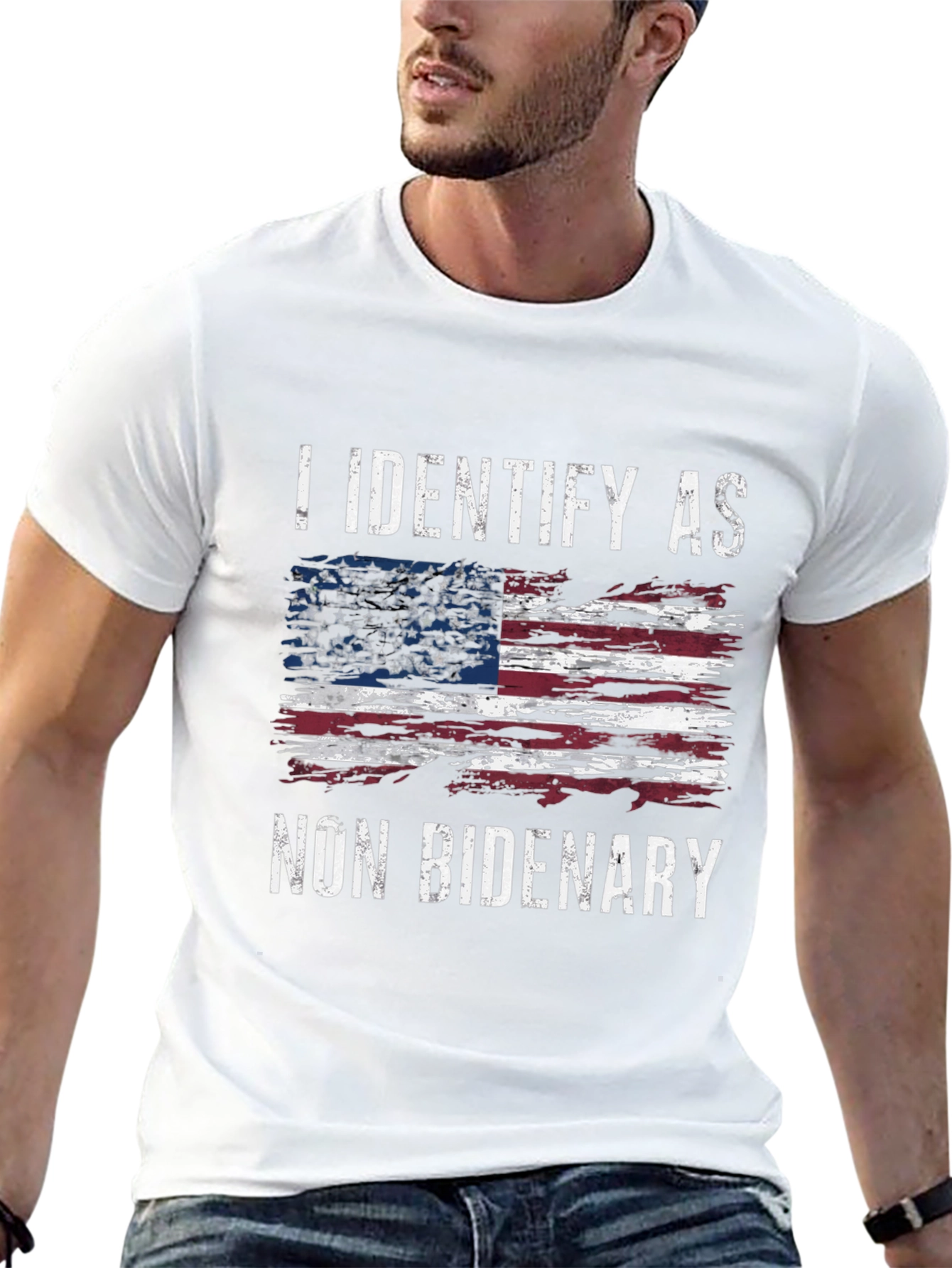 Black Non Bidenary T-Shirt - Political Humor view 13
