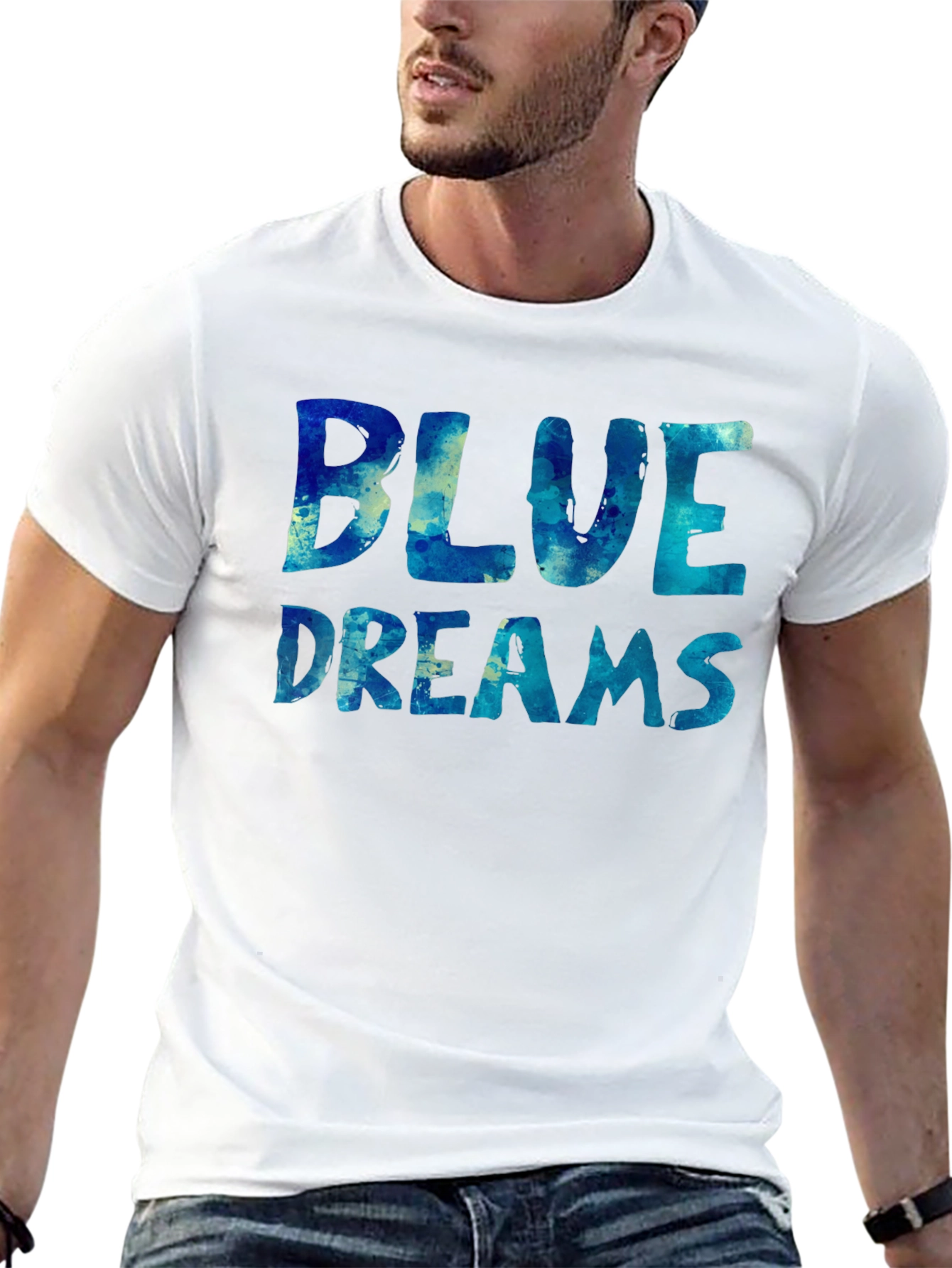 Black Blue Dreams Graphic T-Shirt view 13