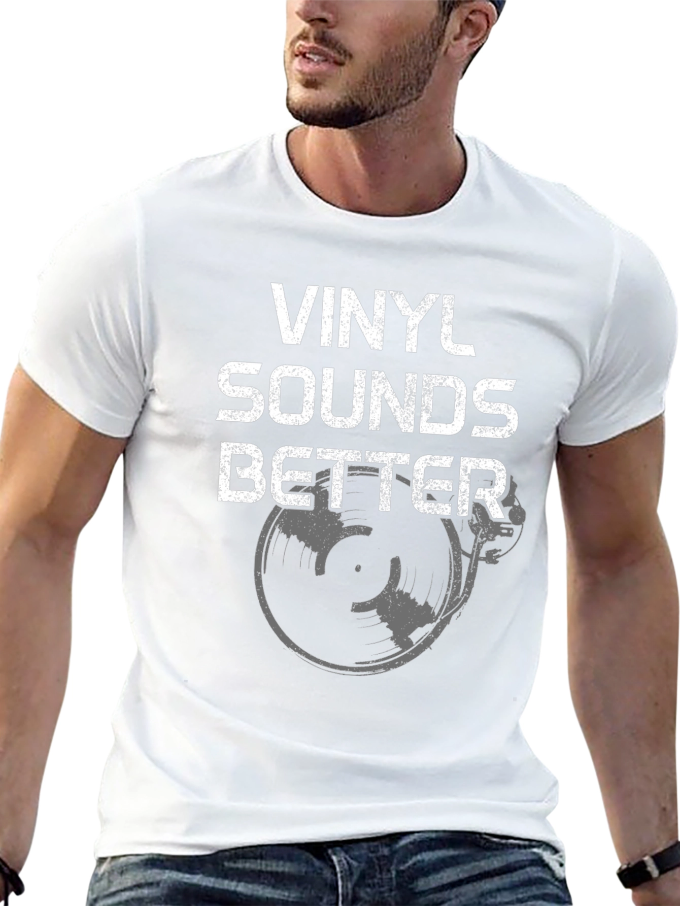 Black Vinyl Sounds Better Graphic T-Shirt - Music Lover Tee view 13