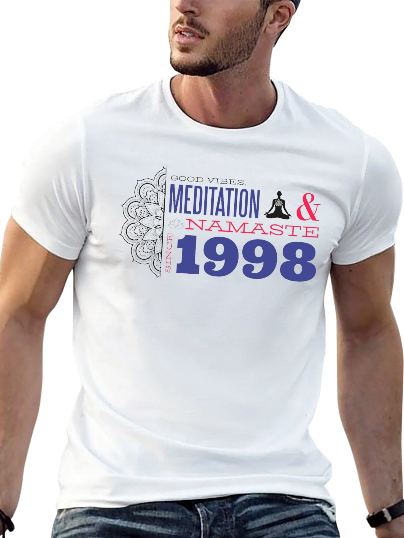 Black Meditation & Namaste T-Shirt - Since 1998 view 13