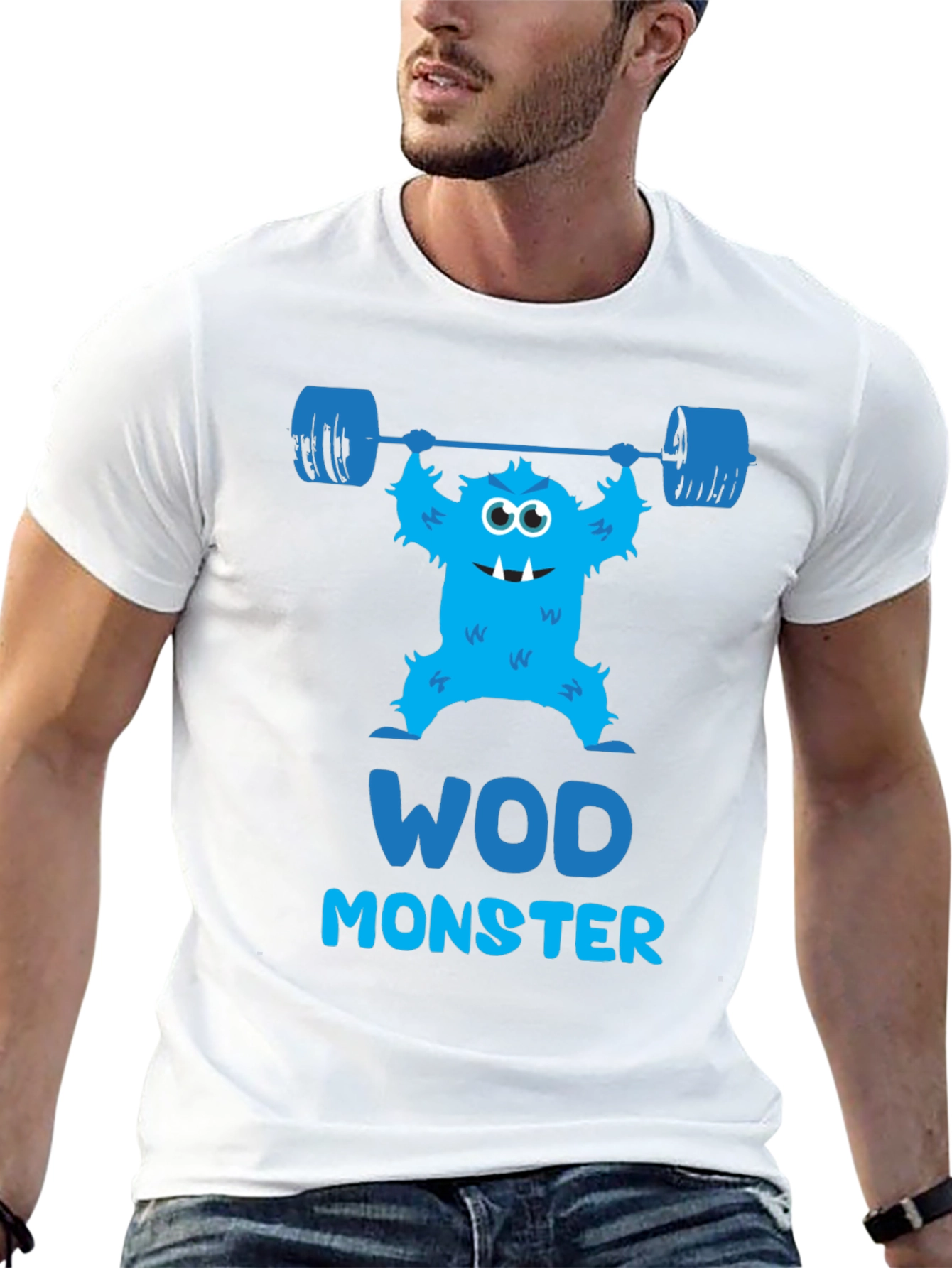 Black WOD Monster Black T-Shirt view 13