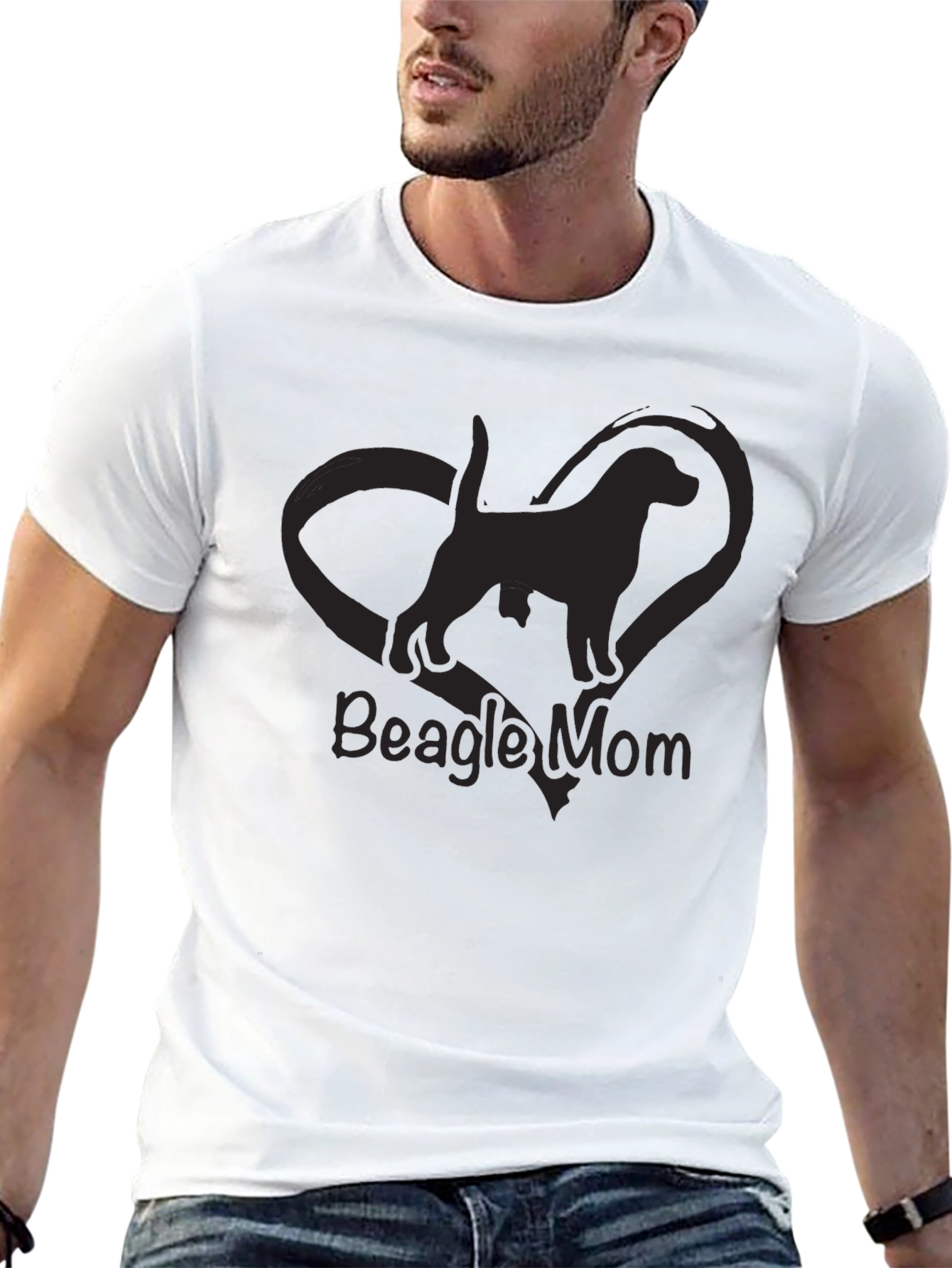 Black Beagle Mom T-Shirt - Dog Lover Tee view 13